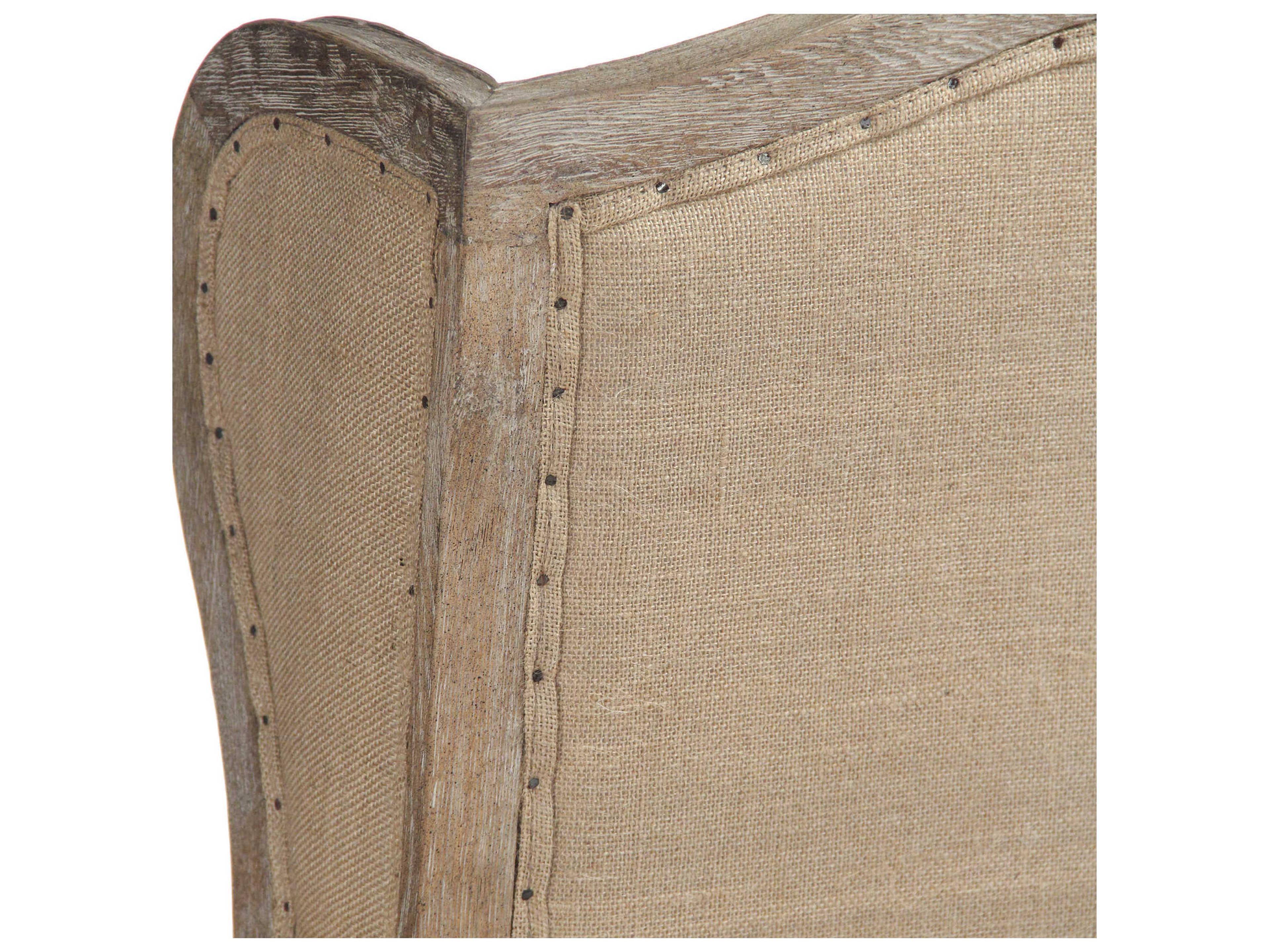 Zentique Leon Natural Linen Jute Cream Upholstered Loveseat