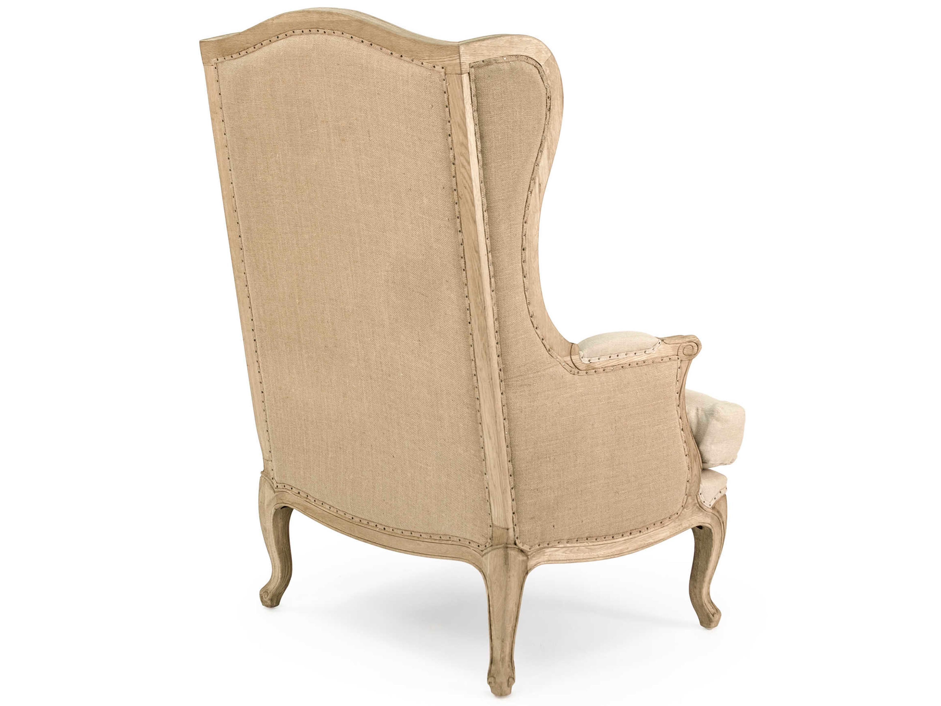 Zentique Leon Brown Fabric Accent Chair