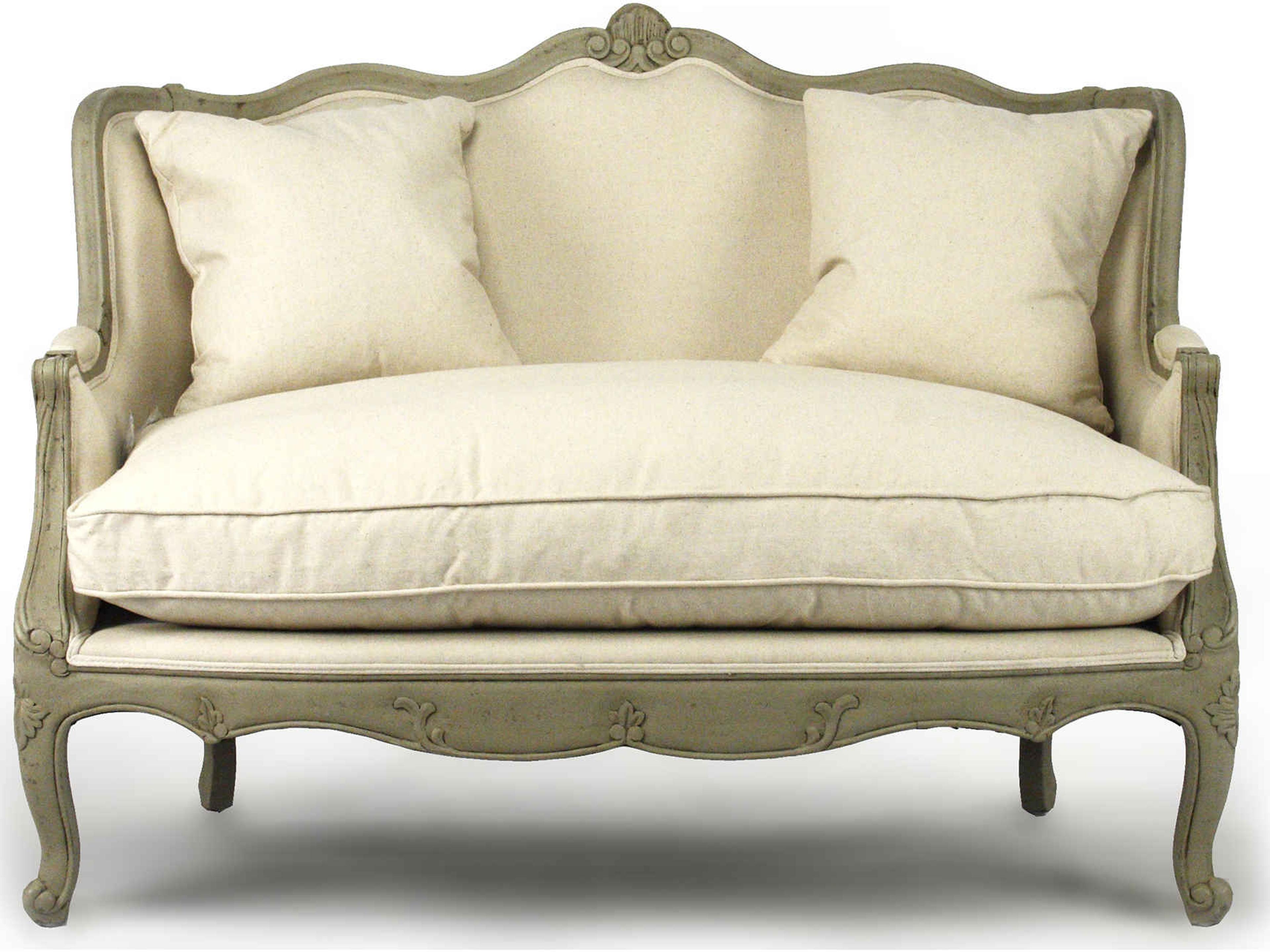 Zentique Beige Upholstered Loveseat