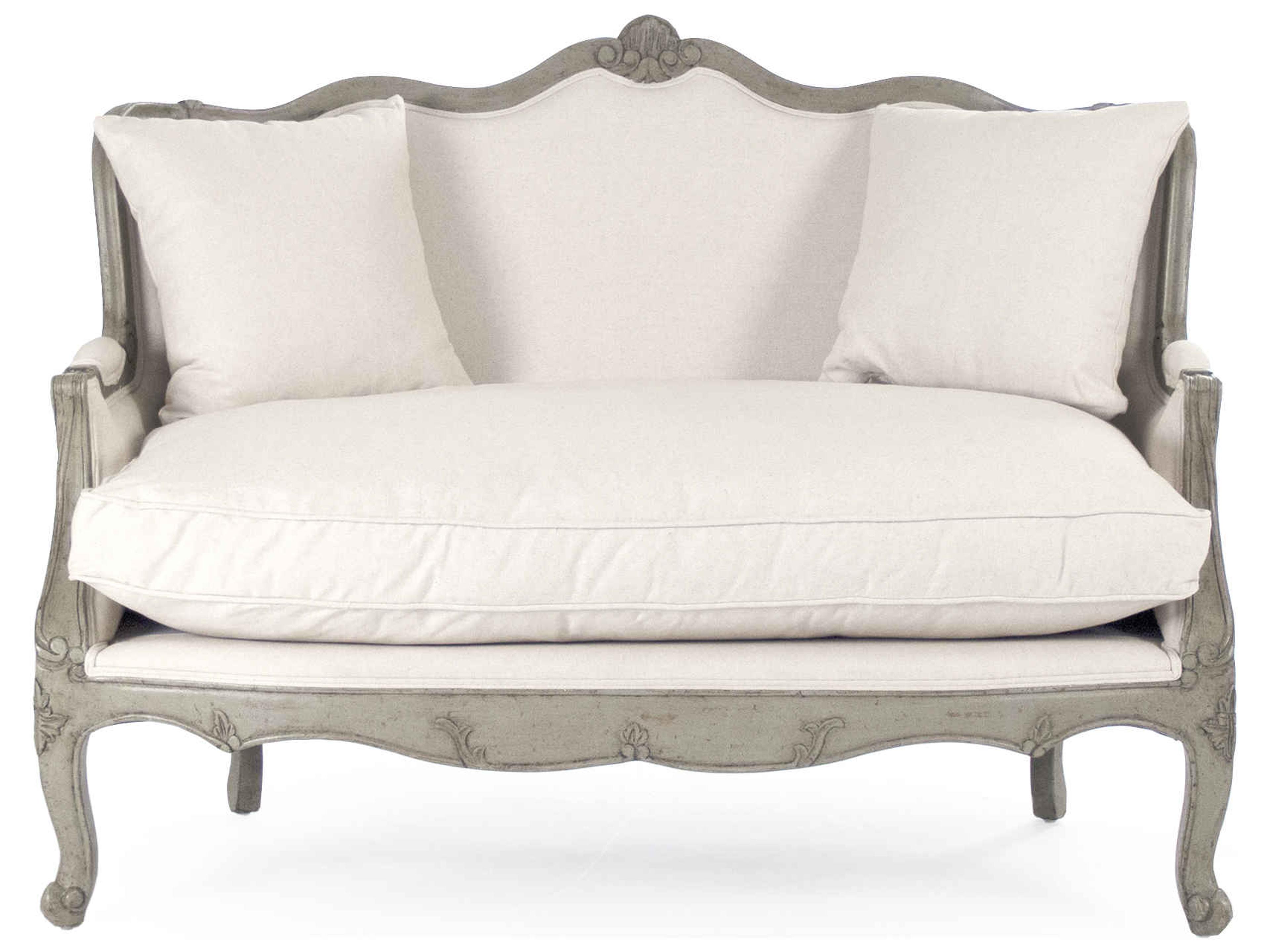Zentique Beige Upholstered Loveseat