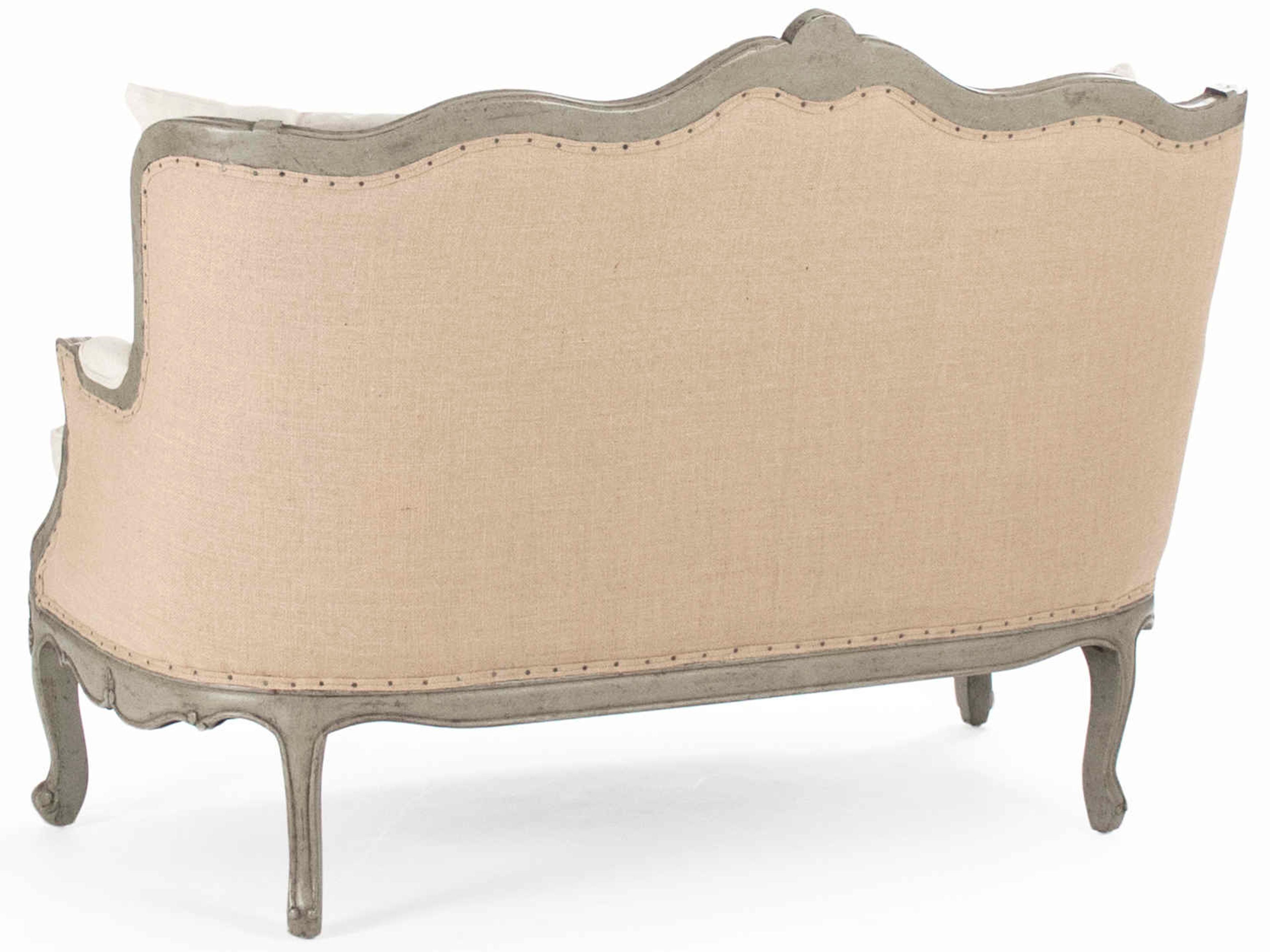 Zentique Beige Upholstered Loveseat