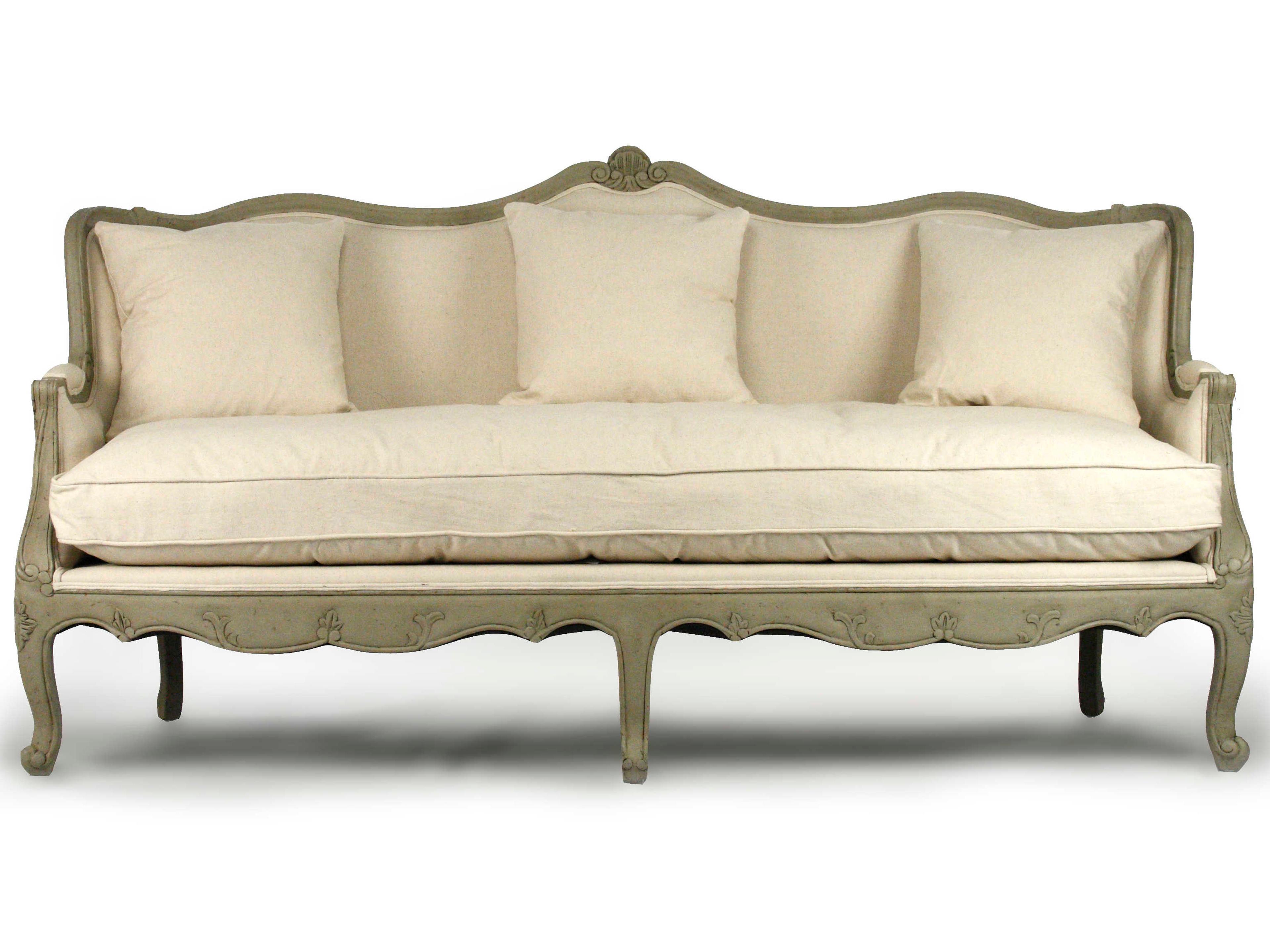 Zentique Cream Upholstered Loveseat