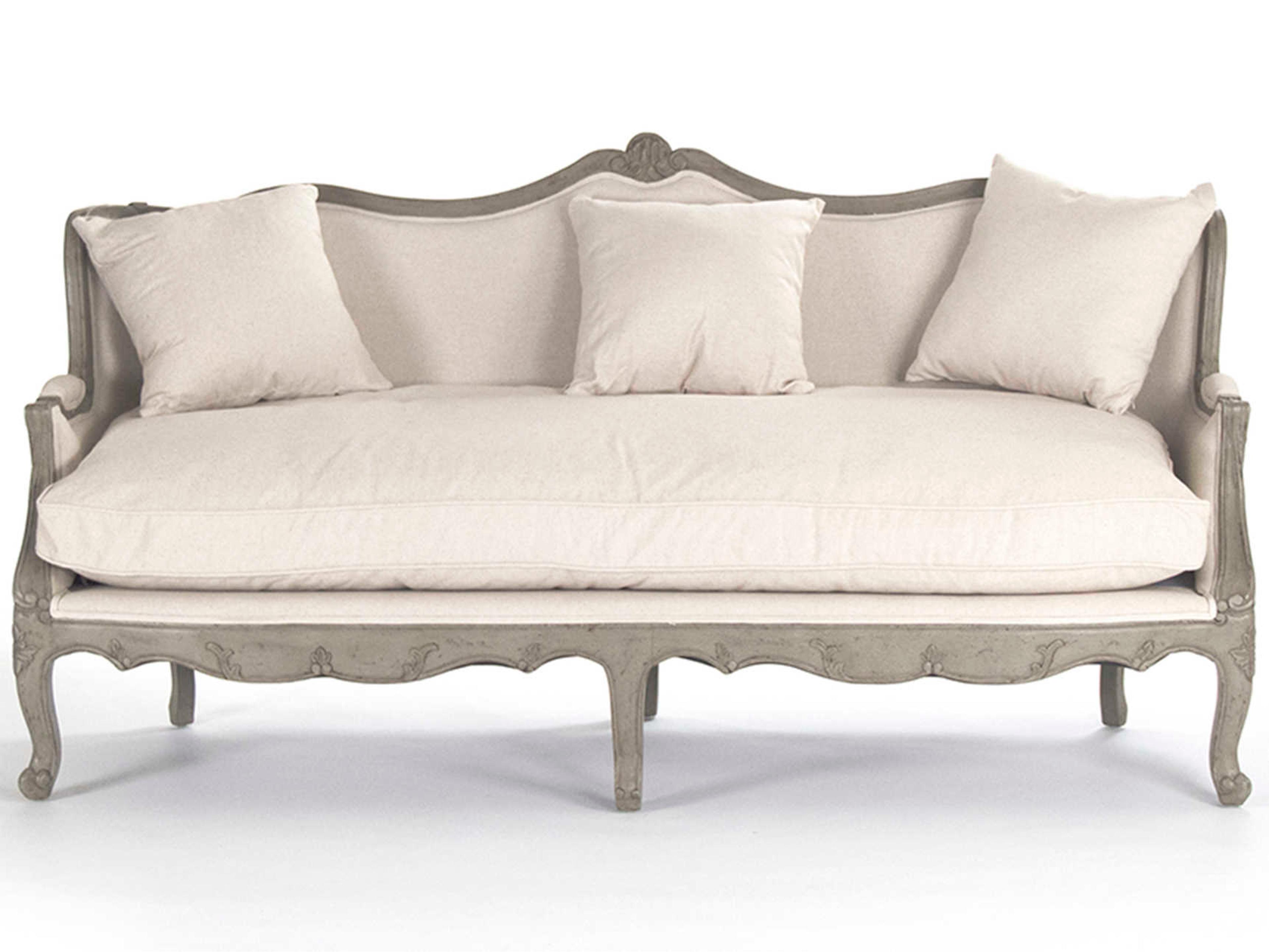 Zentique Cream Upholstered Loveseat
