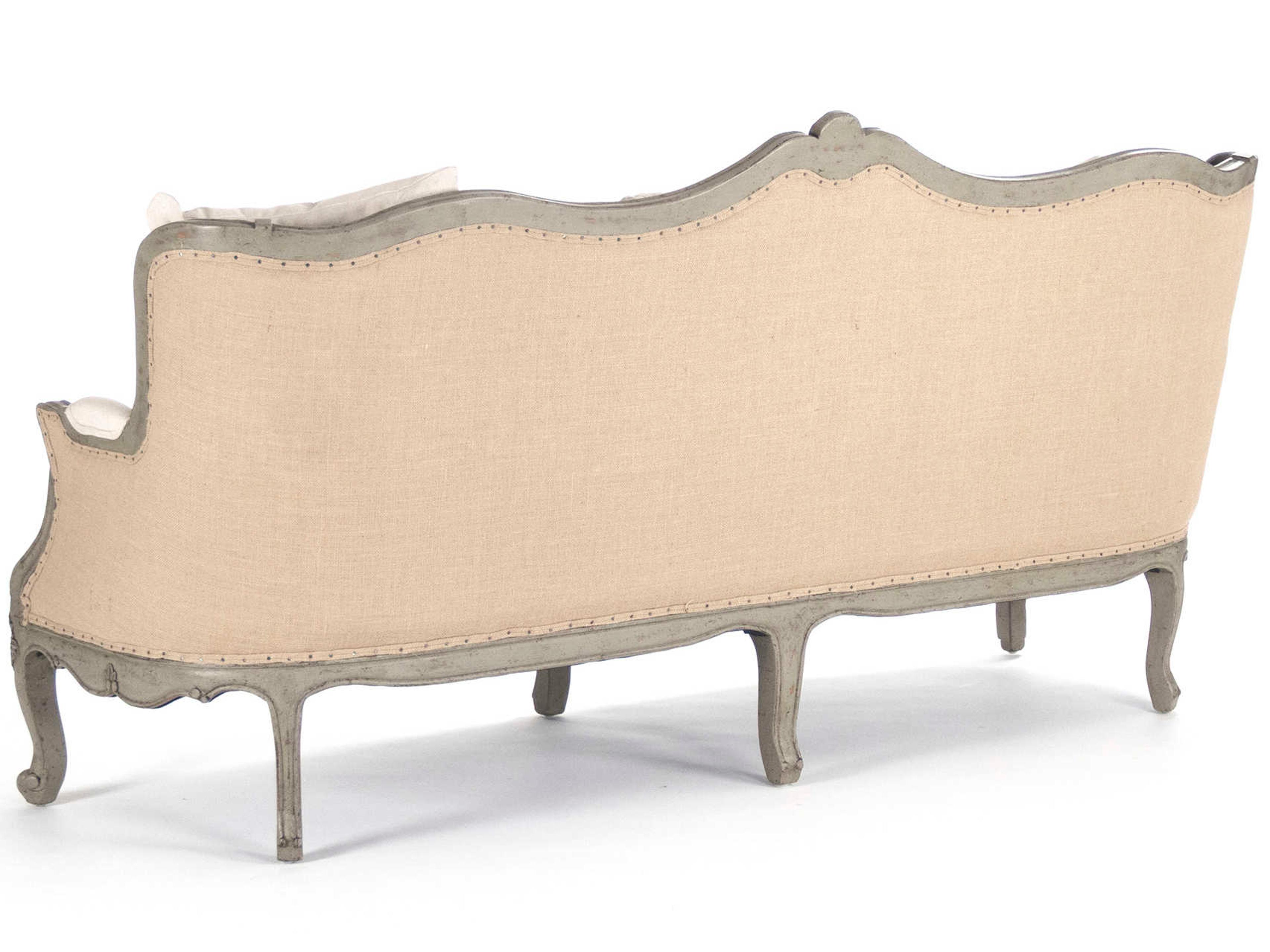 Zentique Cream Upholstered Loveseat