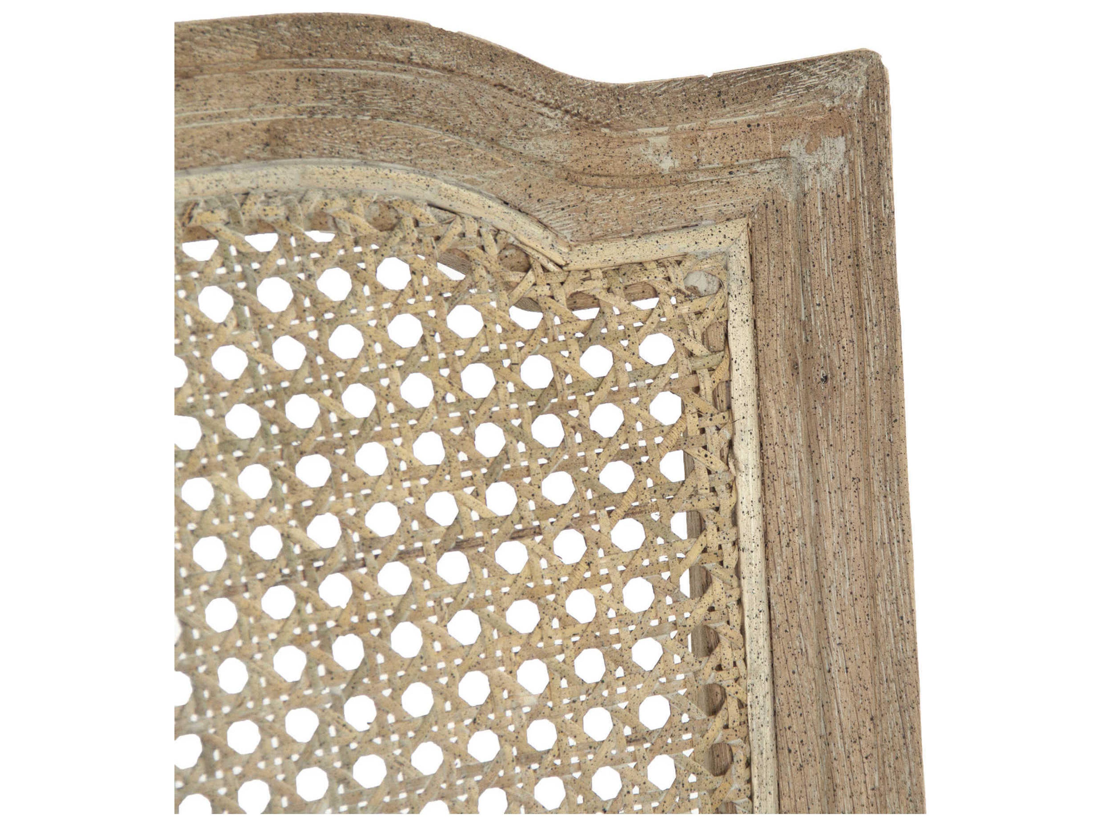 Zentique Oak Wood Beige Upholstered Side Dining Chair