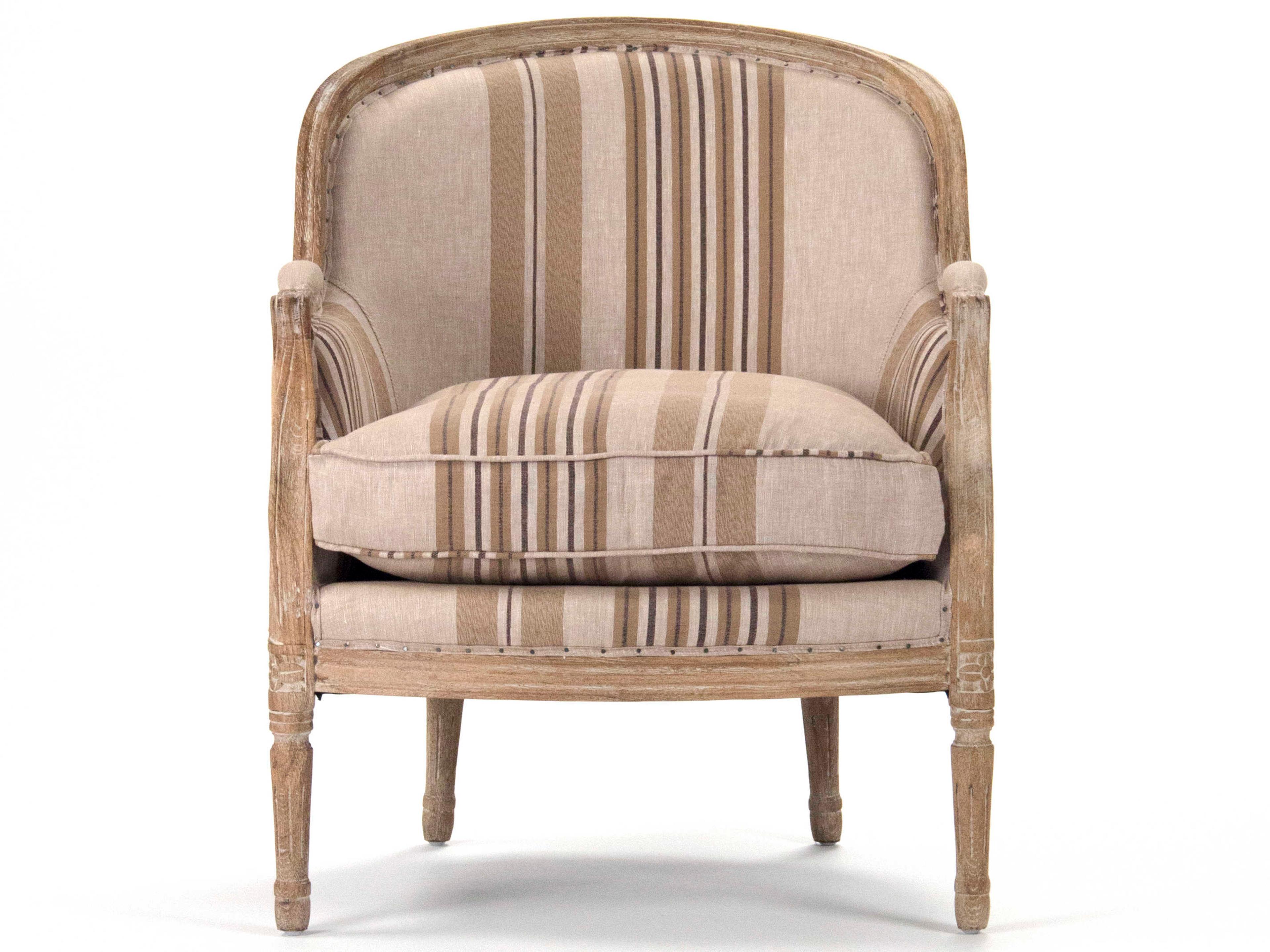 Zentique Brown Fabric Accent Chair