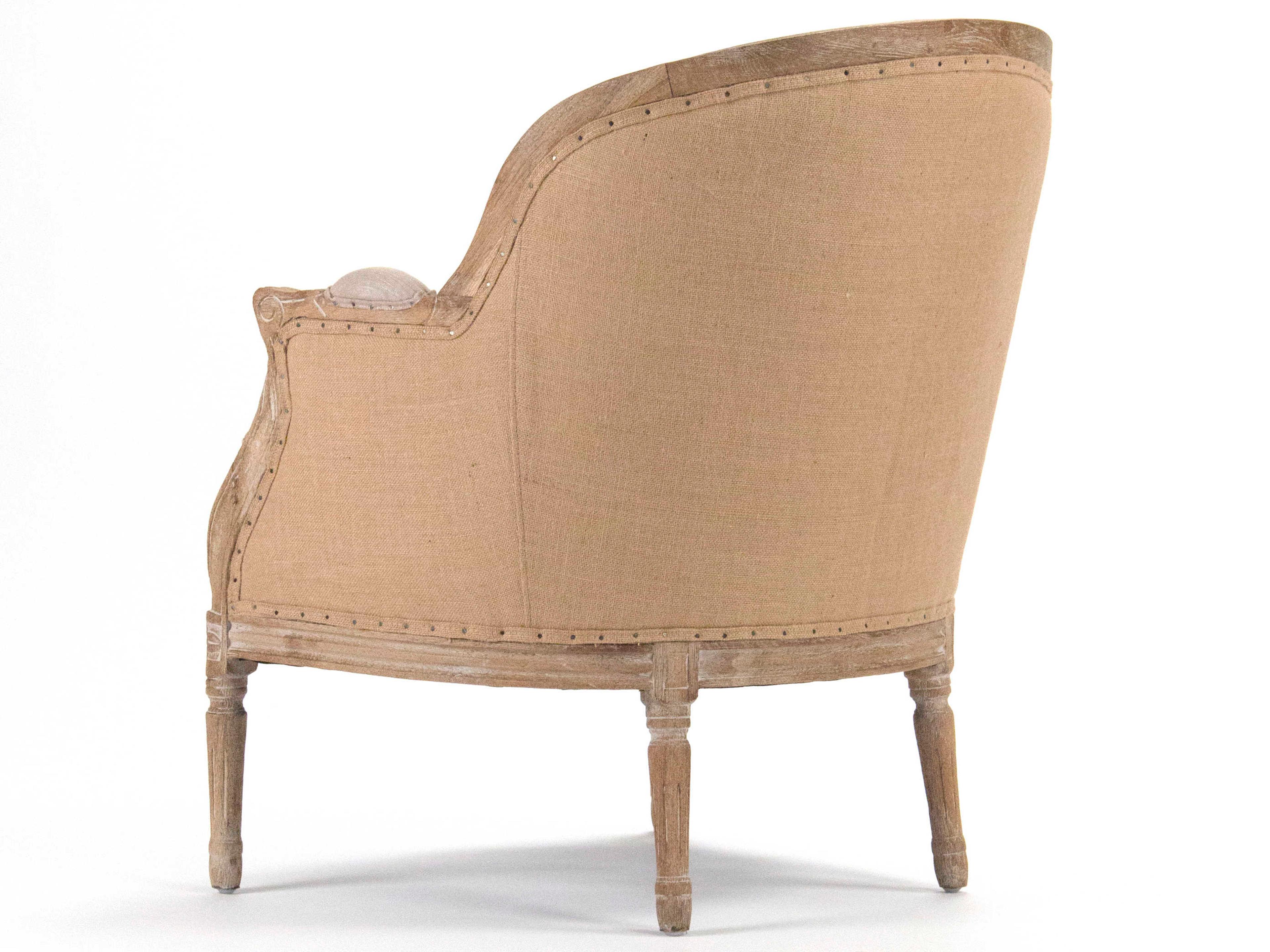 Zentique Brown Fabric Accent Chair