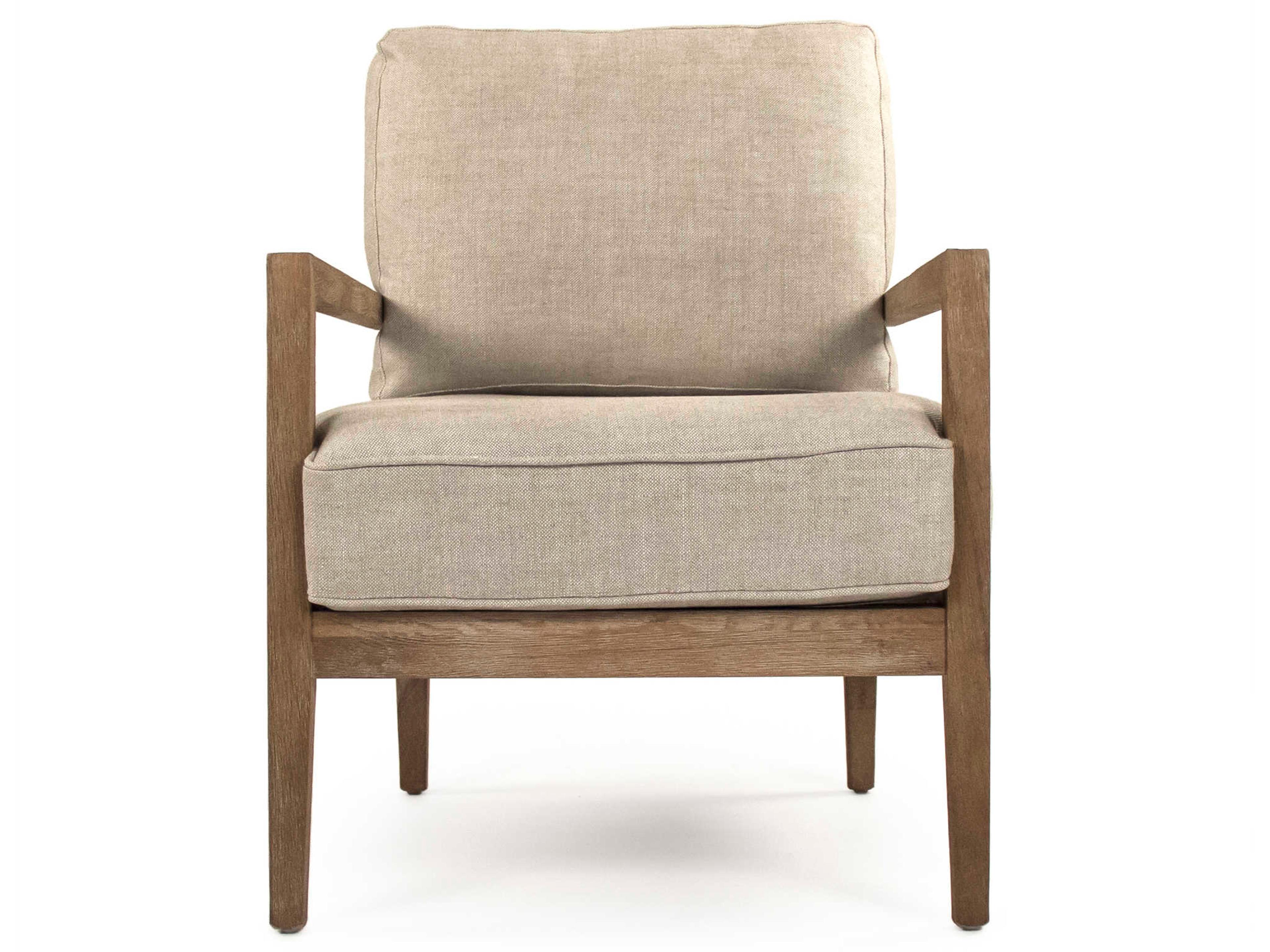 Zentique Cream Fabric Accent Chair