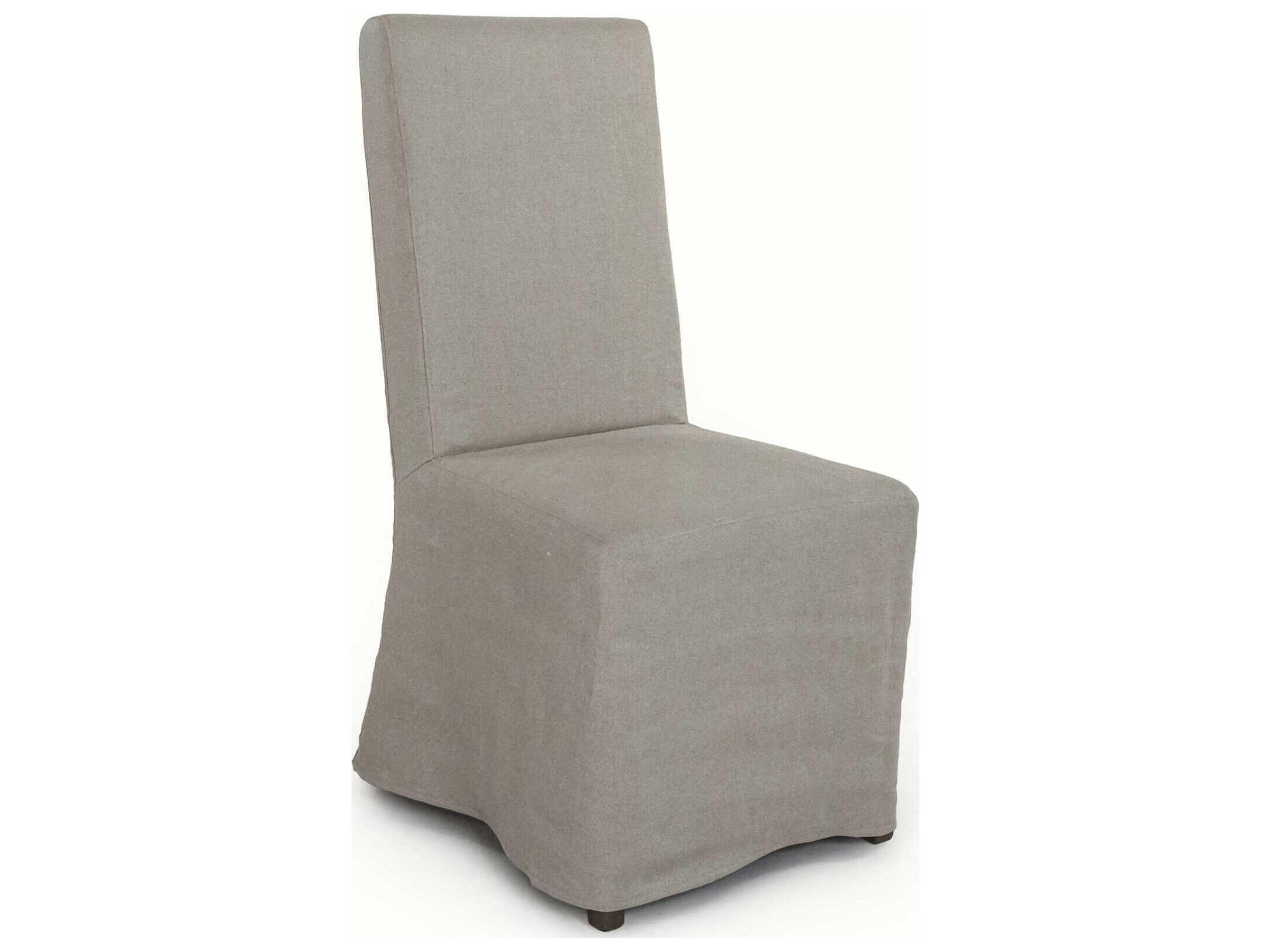 Erica Beech Wood Gray Upholstered Armless Dining Chair