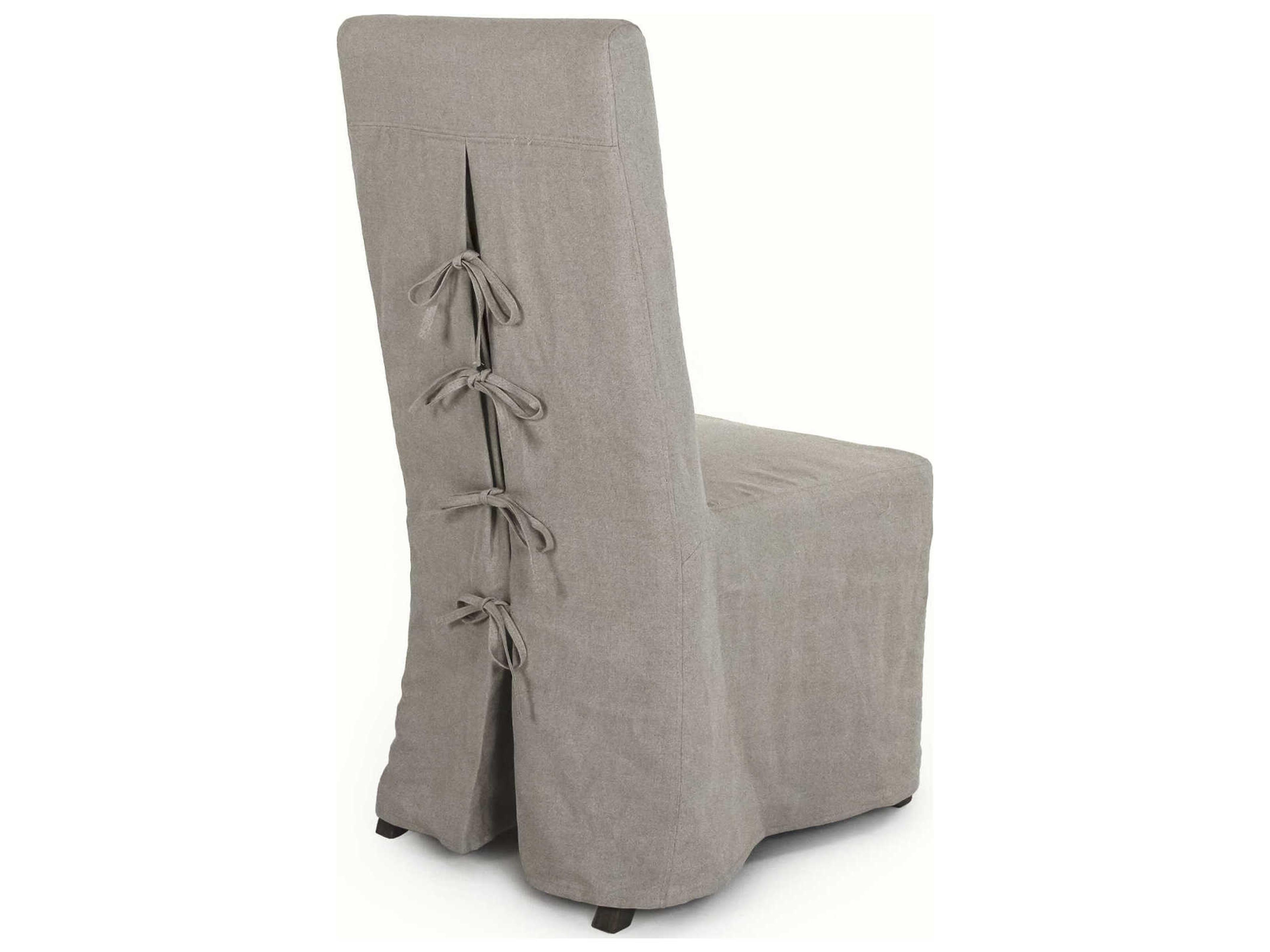 Zentique Erica Beech Wood Gray Upholstered Armless Dining Chair