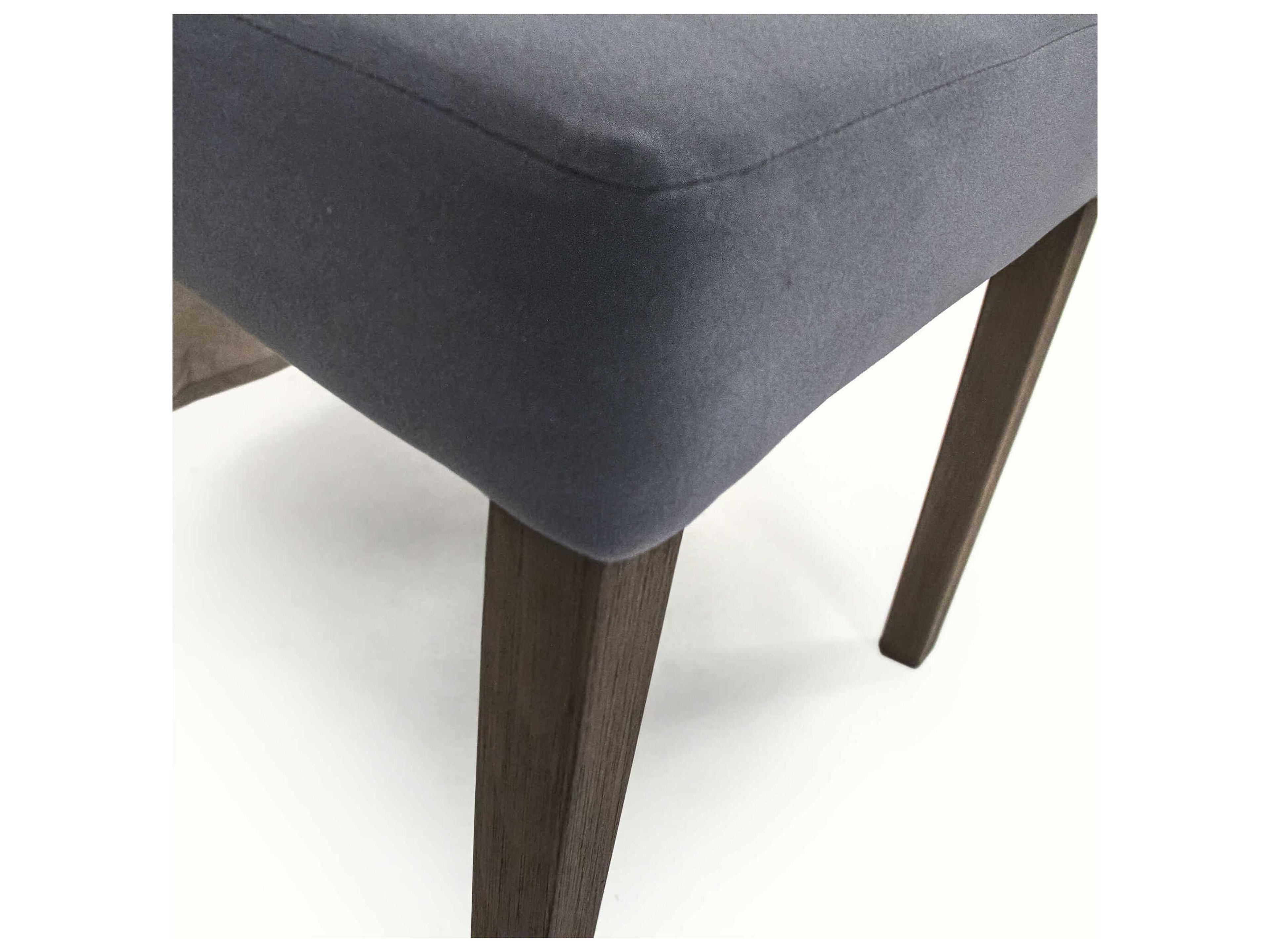 Zentique Erica Beech Wood Gray Upholstered Armless Dining Chair