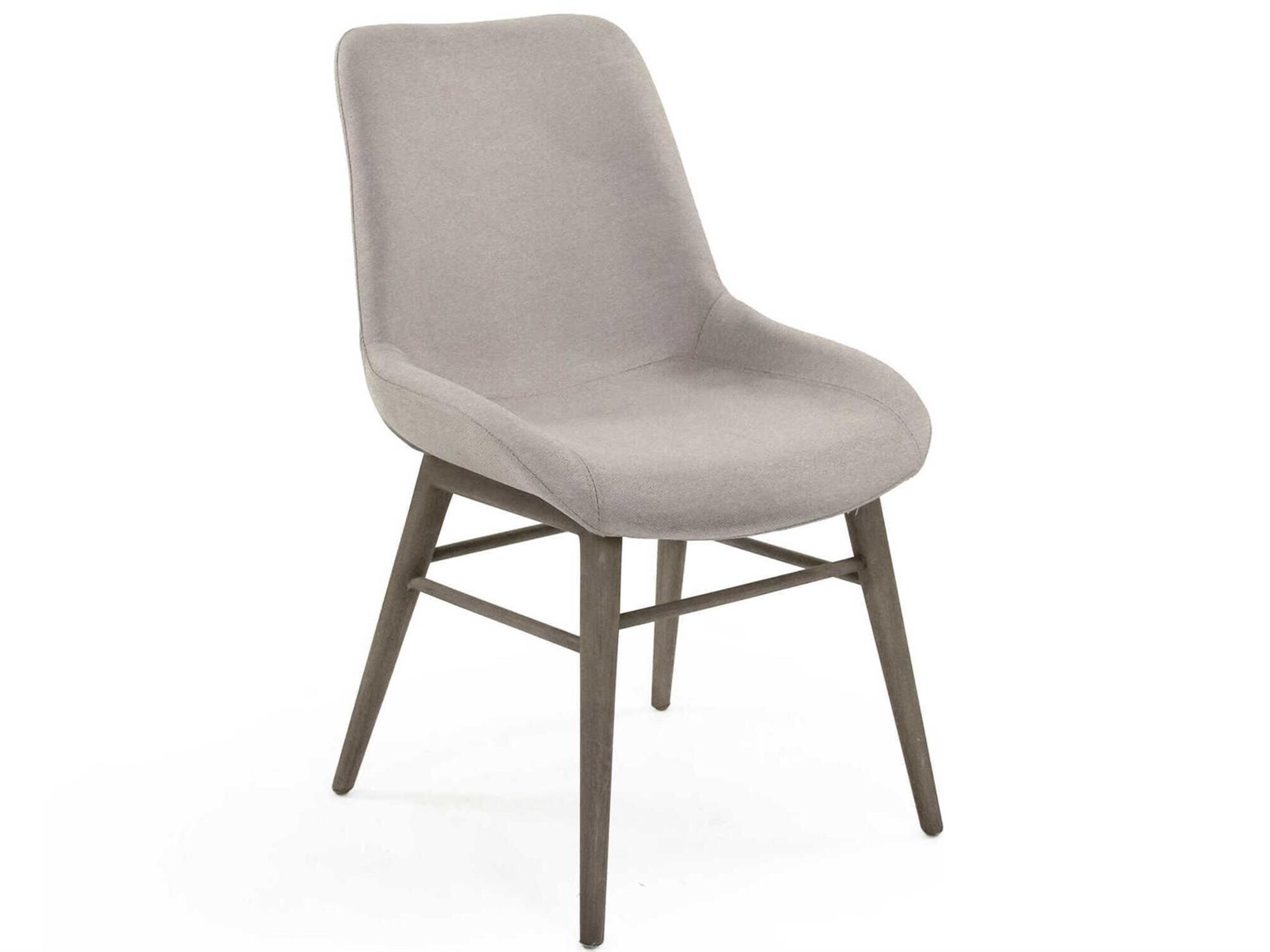 Zentique Zola Beech Wood Gray Upholstered Armless Dining Chair