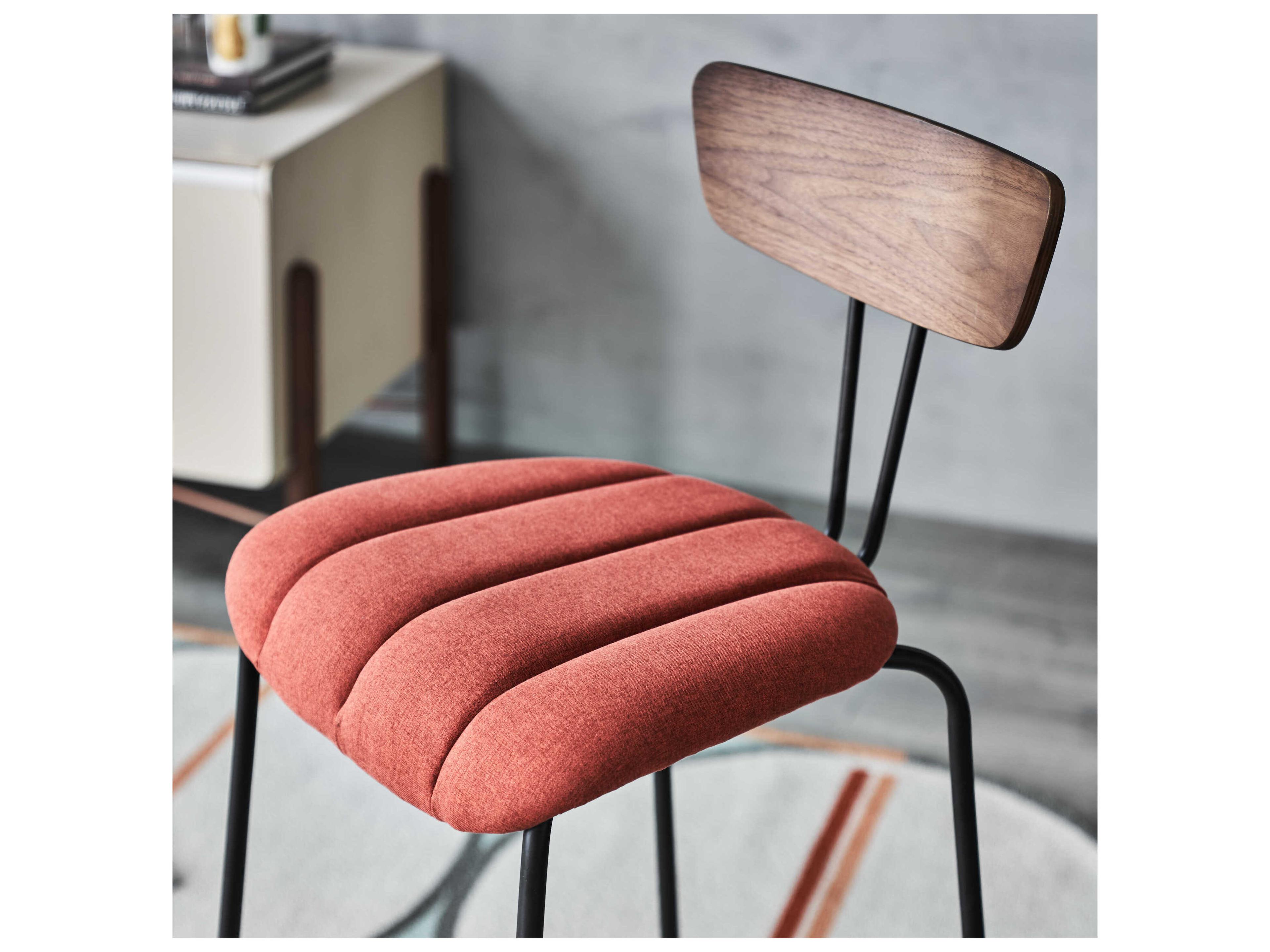 Zentique Lara Cotton Upholstered Bar Stool