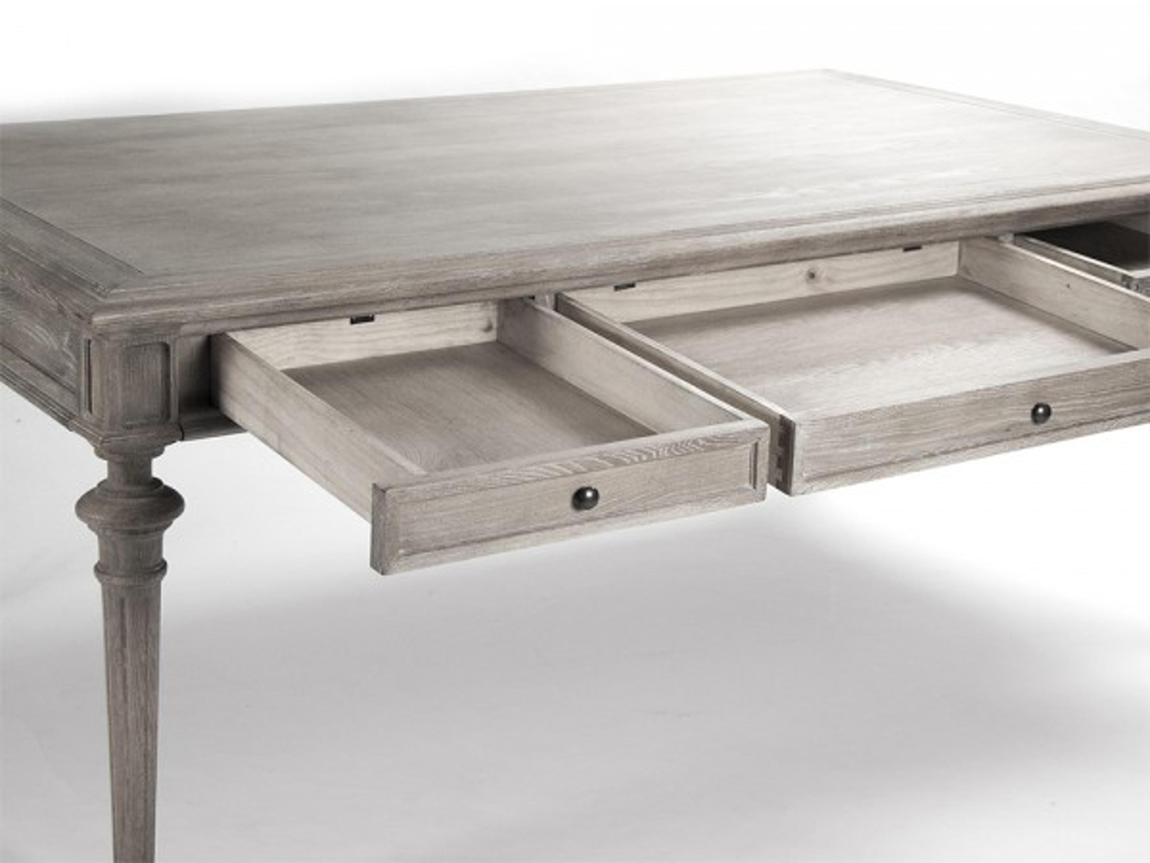 Zentique Rectangular Wood Limed Grey Oak Dining Table