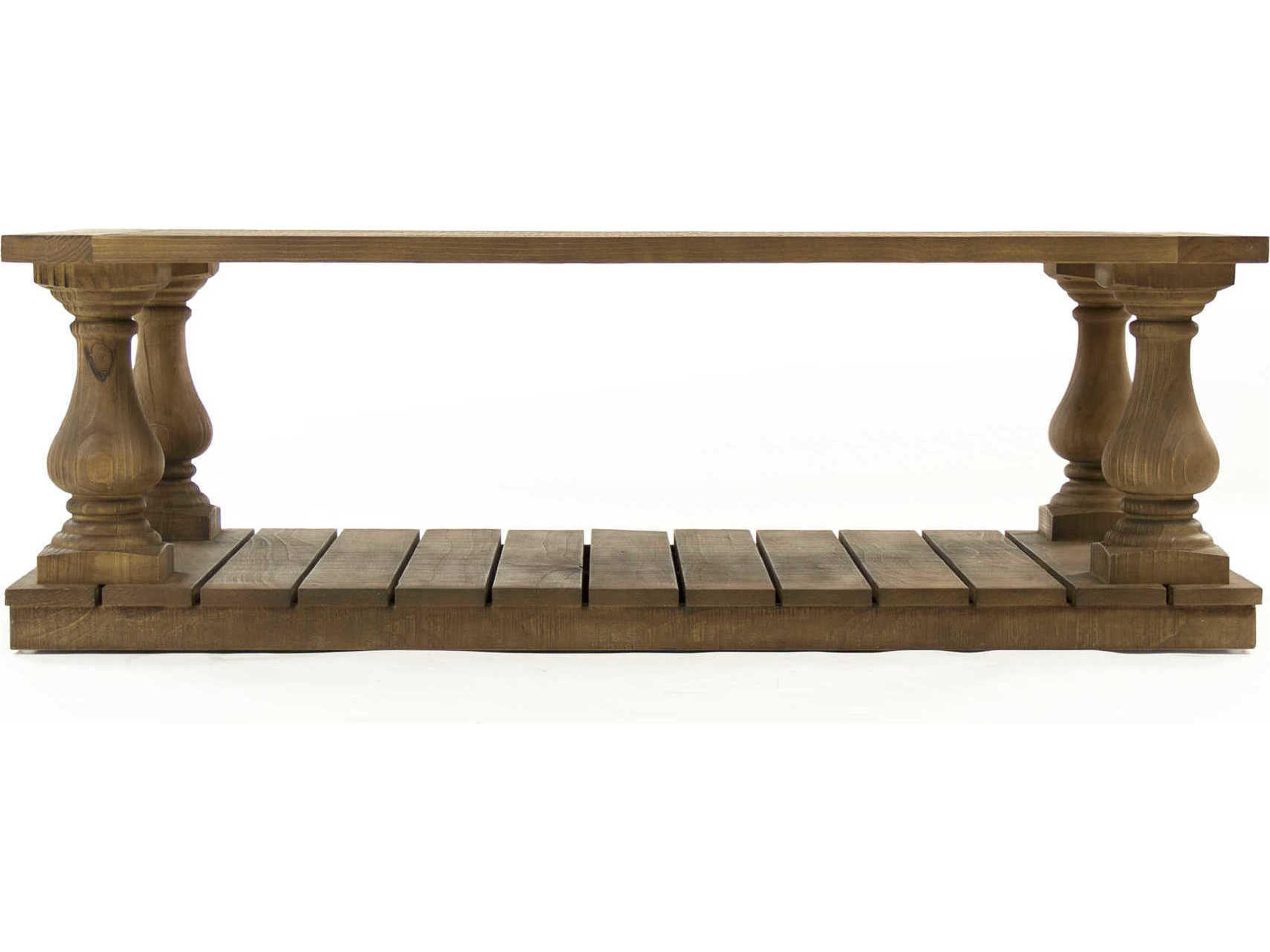 Zentique Rectangular Wood Stained Natural Coffee Table
