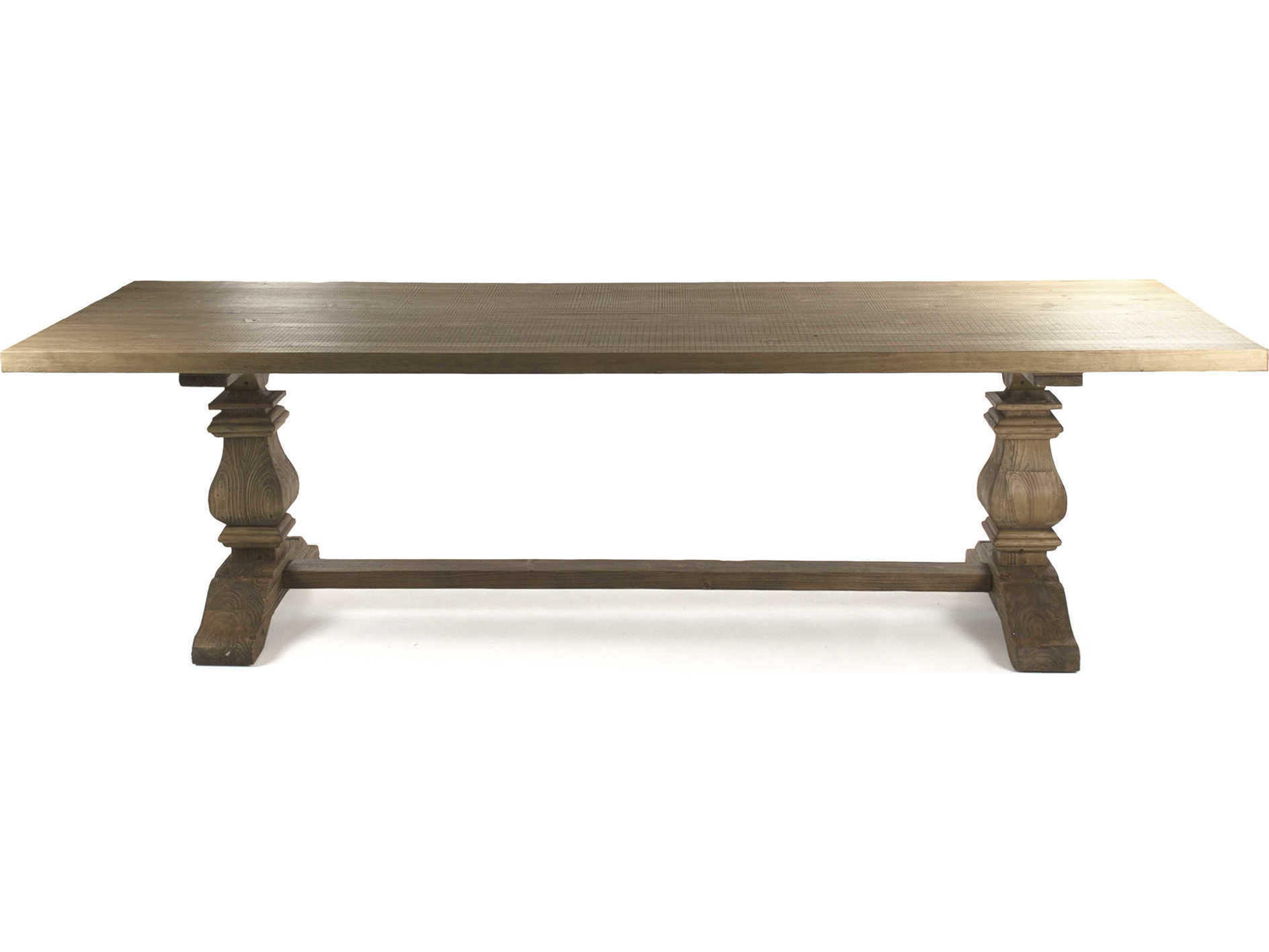 Zentique Rectangular Wood Stained Natural Dining Table