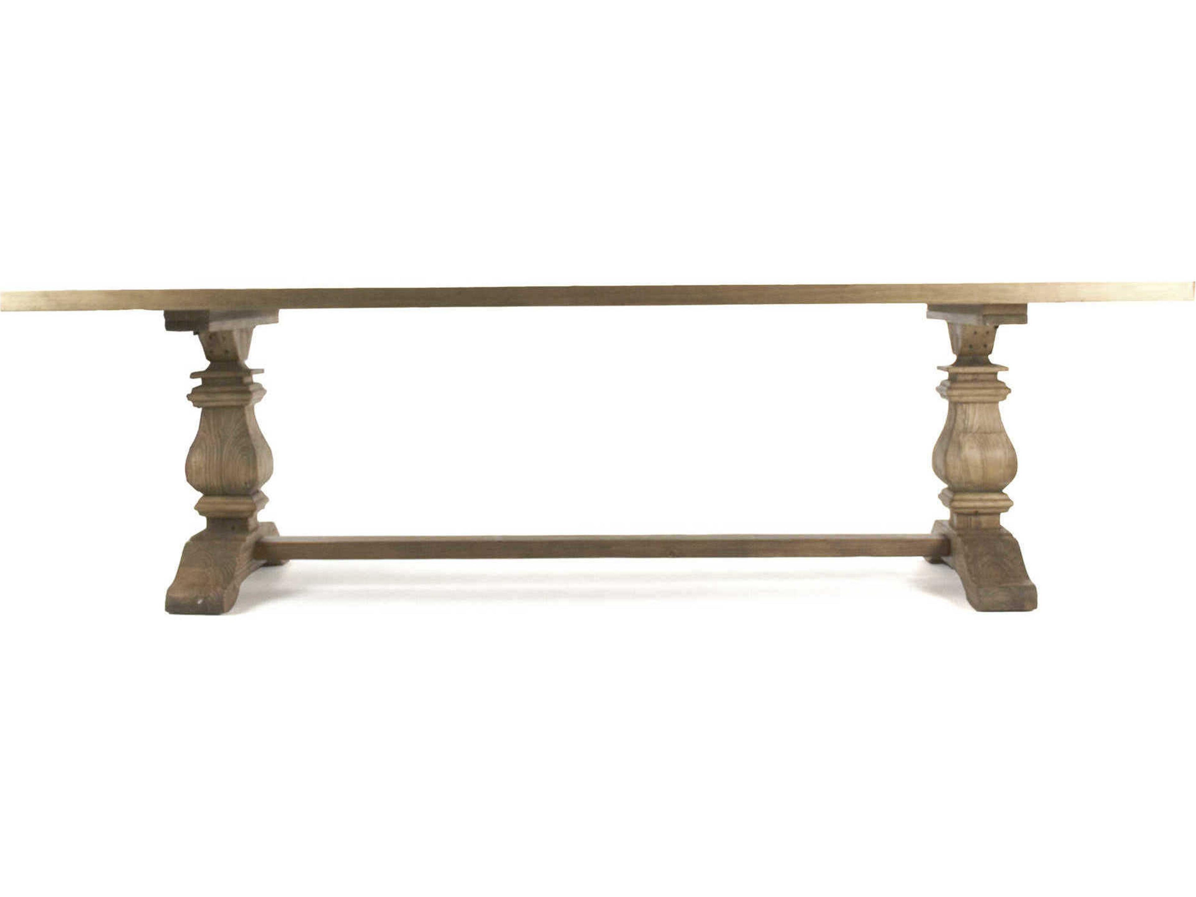 Zentique Rectangular Wood Stained Natural Dining Table
