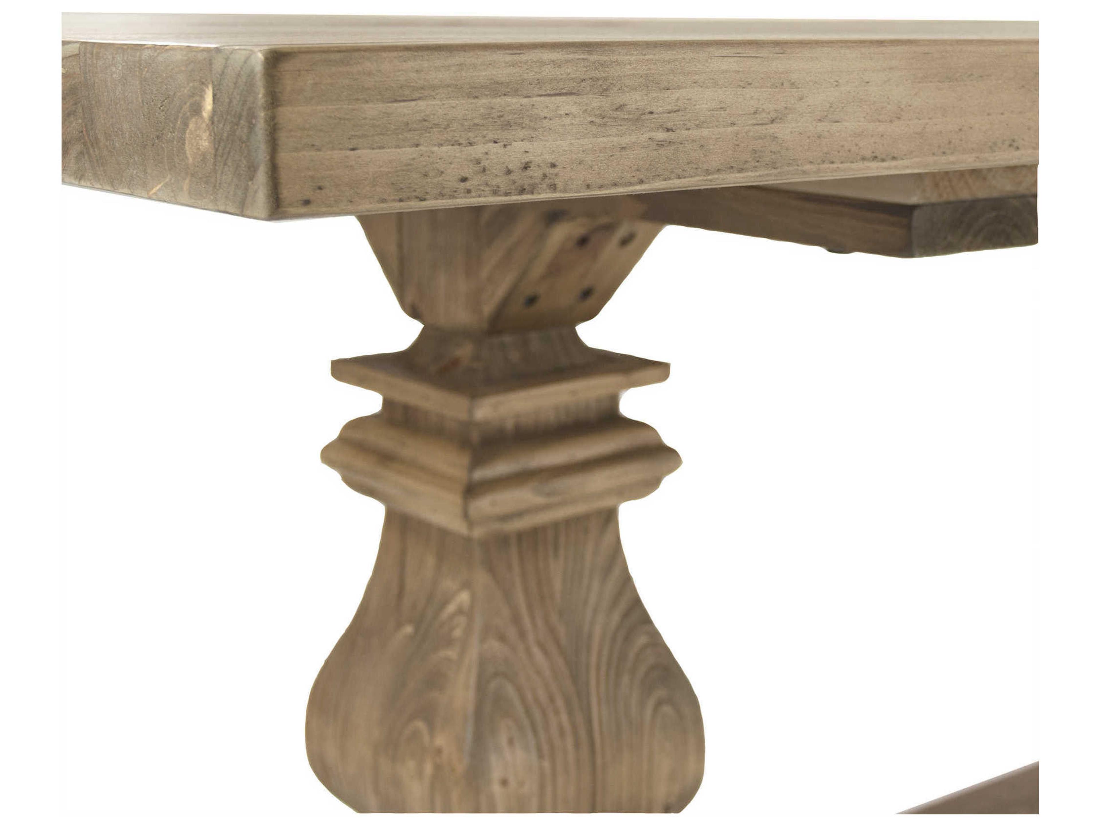 Zentique Rectangular Wood Stained Natural Dining Table