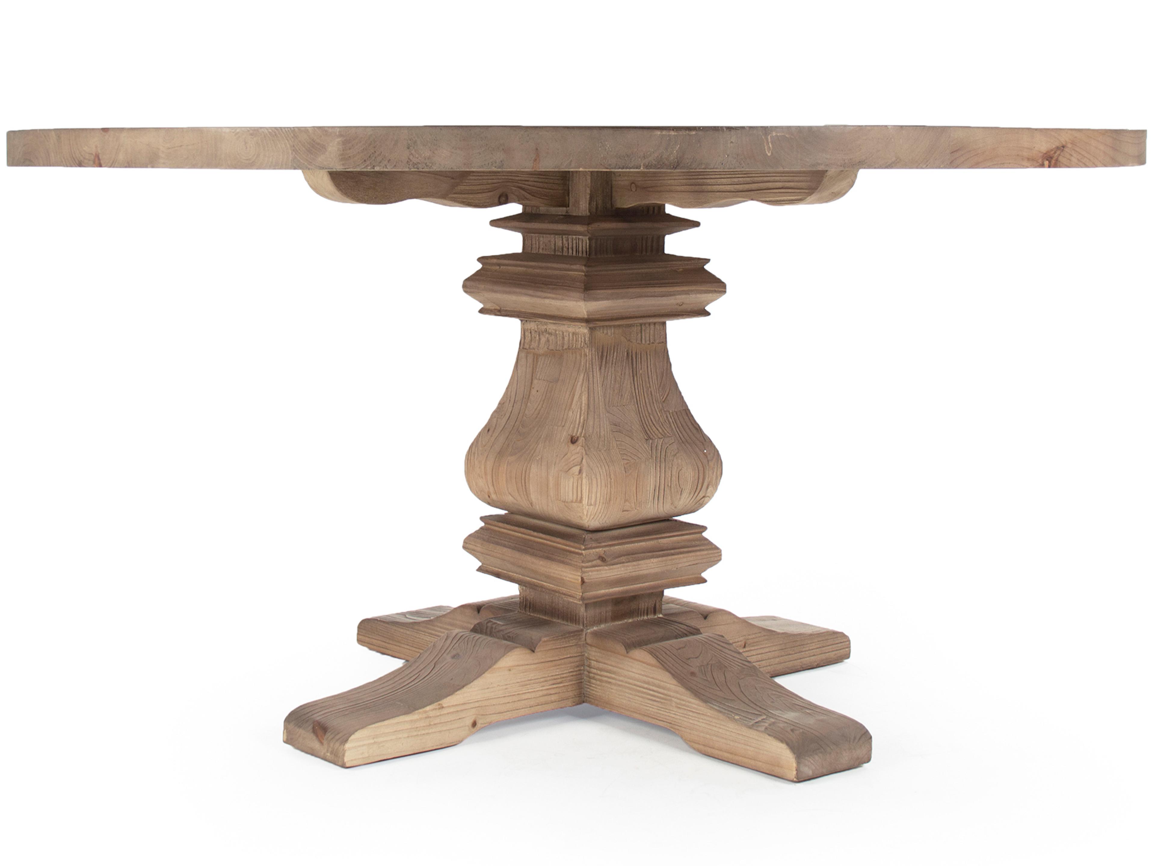 Zentique Round Wood Brown Dining Table