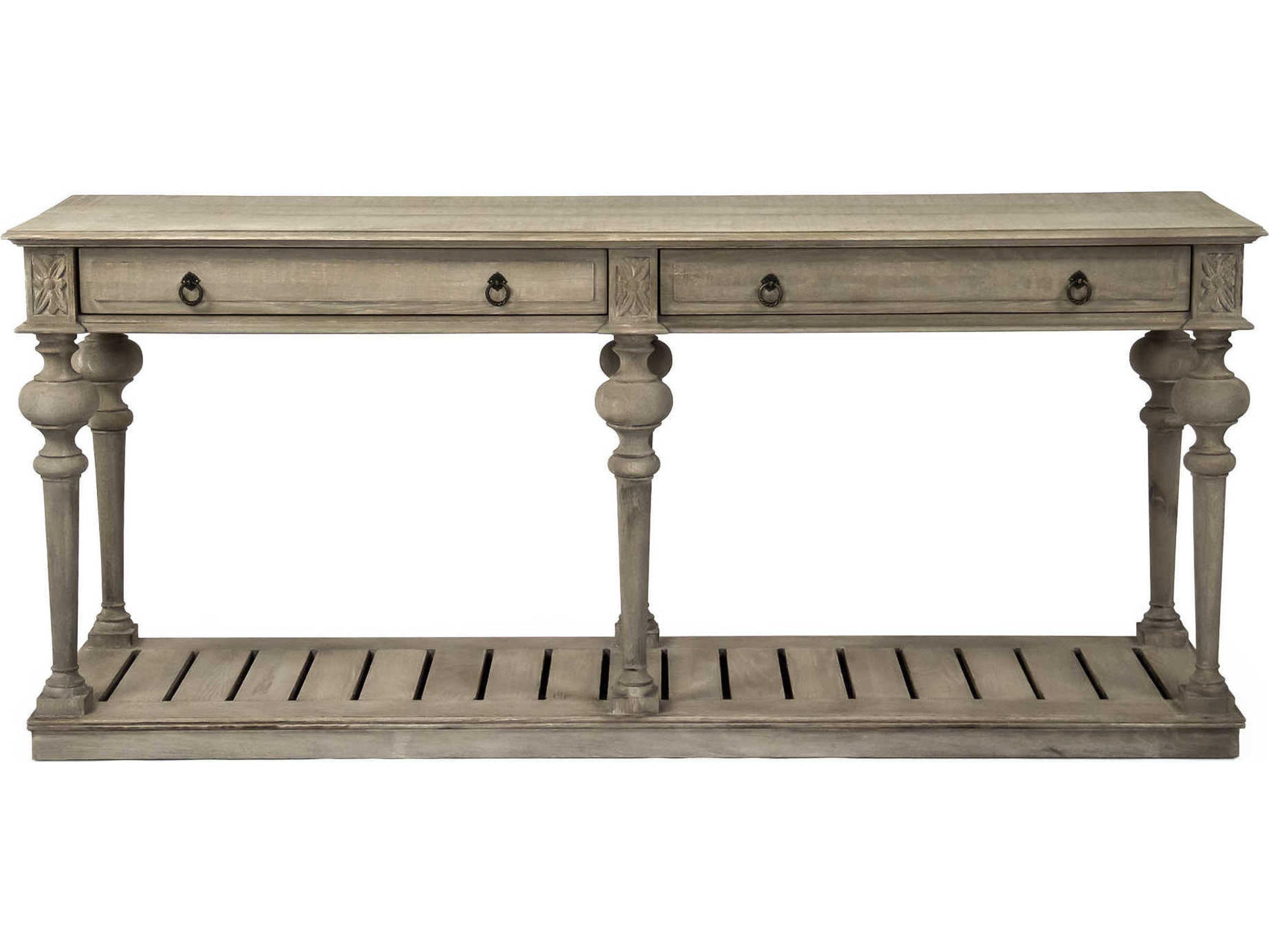 Zentique Rectangular Wood Ash Grey Console Table