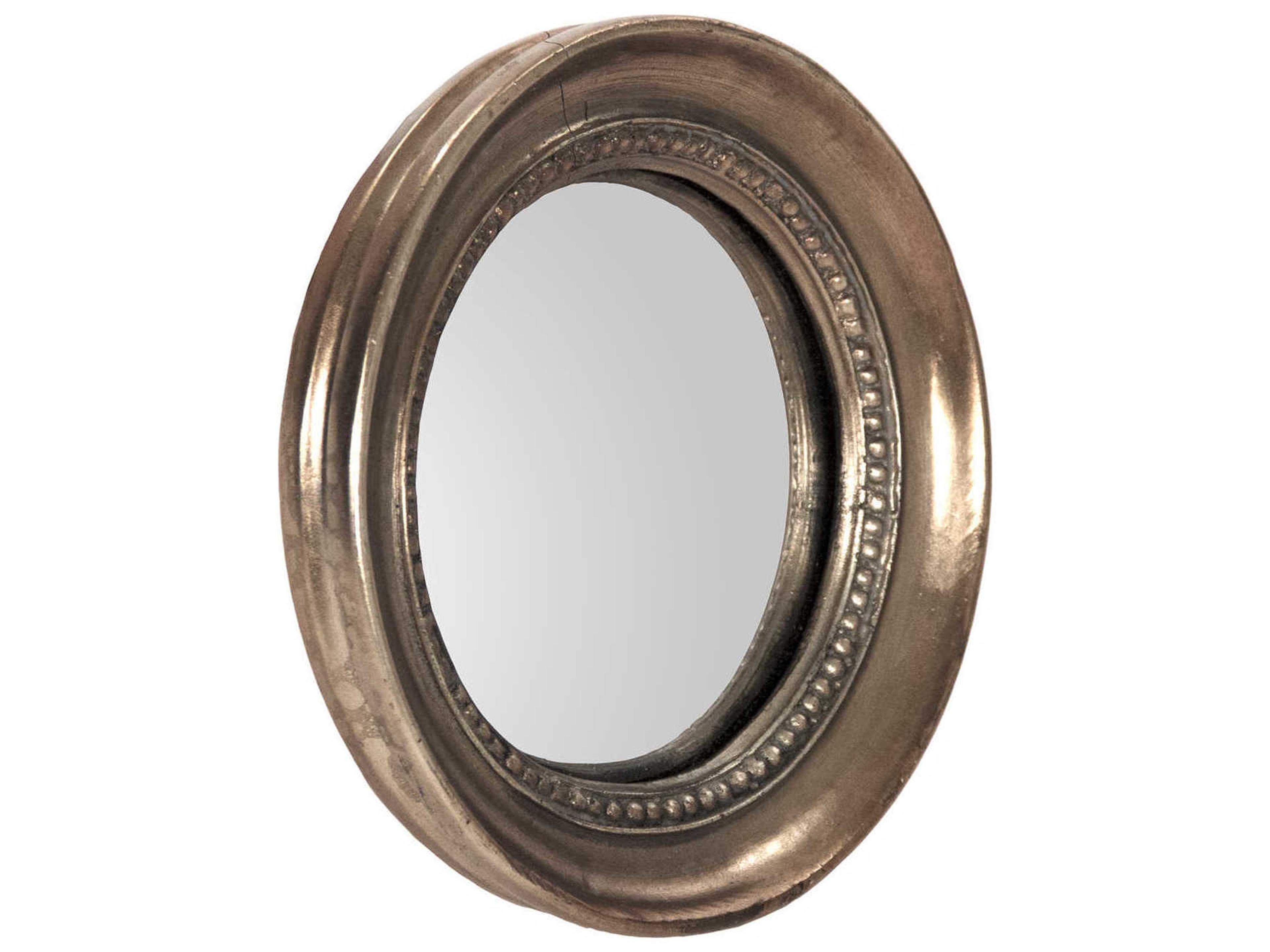 Zentique Lenka Antique Bronze Round Wall Mirror