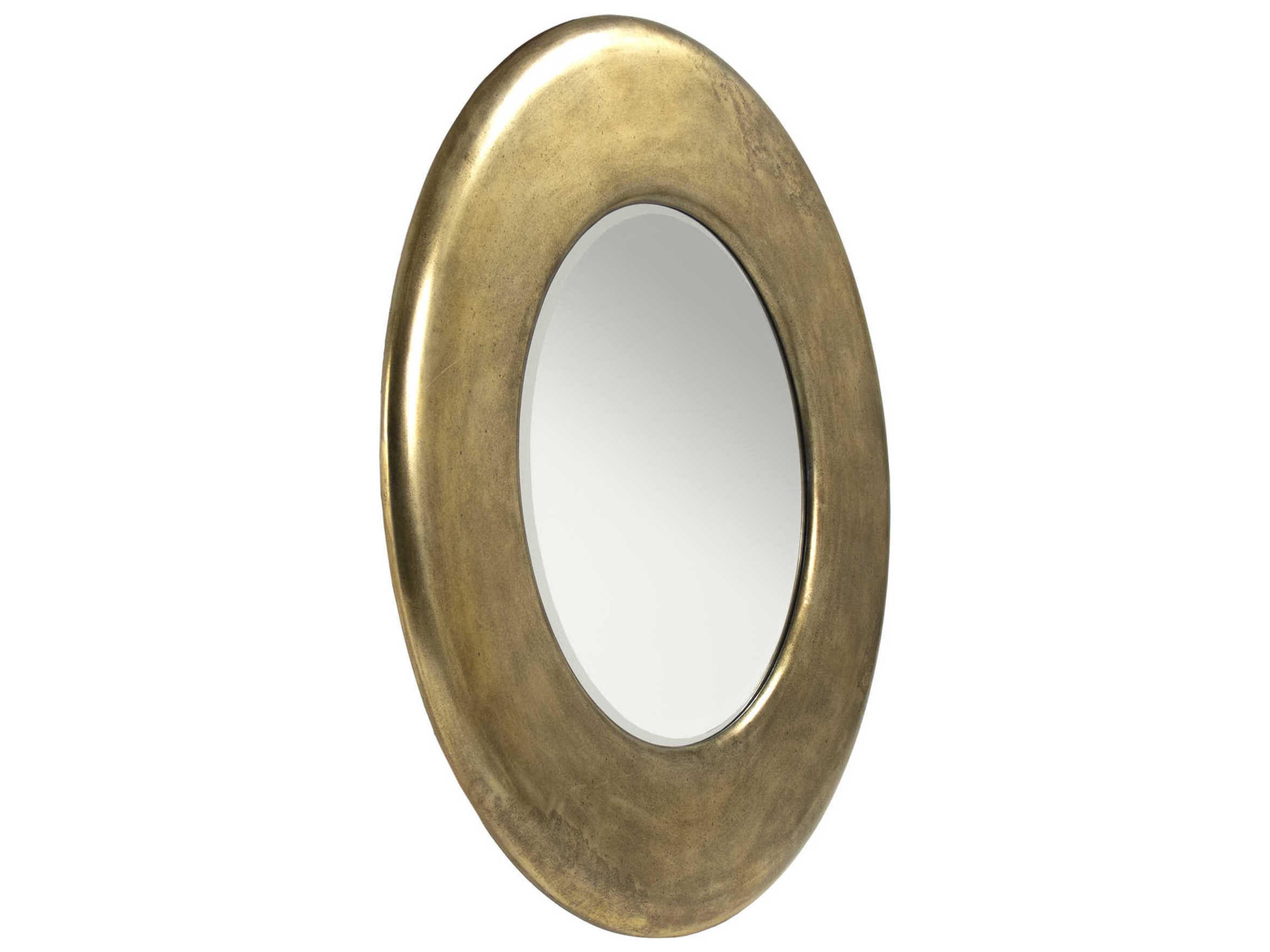 Zentique Aceline Antique Bronze Round Wall Mirror