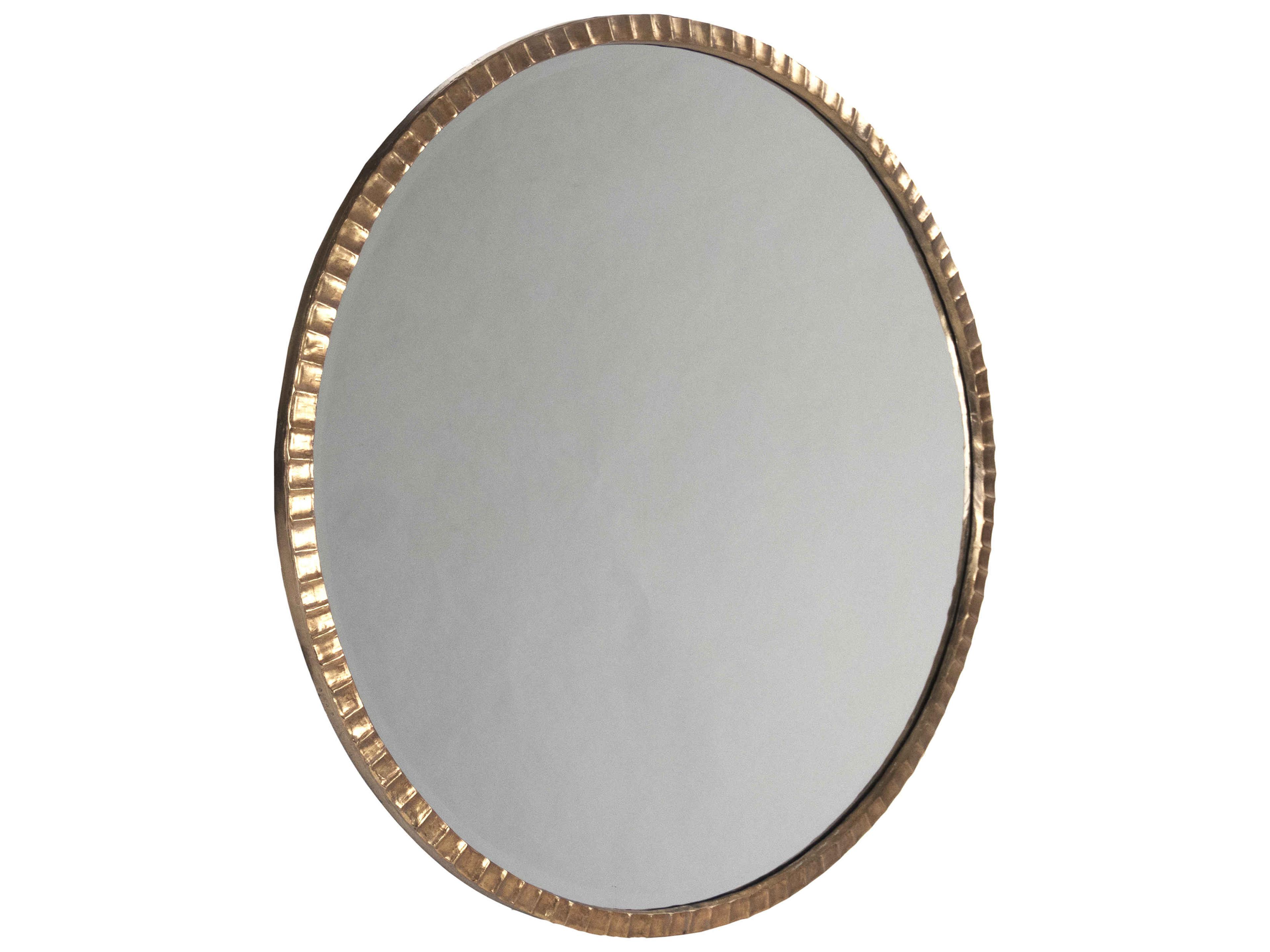 Zentique Ania Antique Bronze Round Wall Mirror