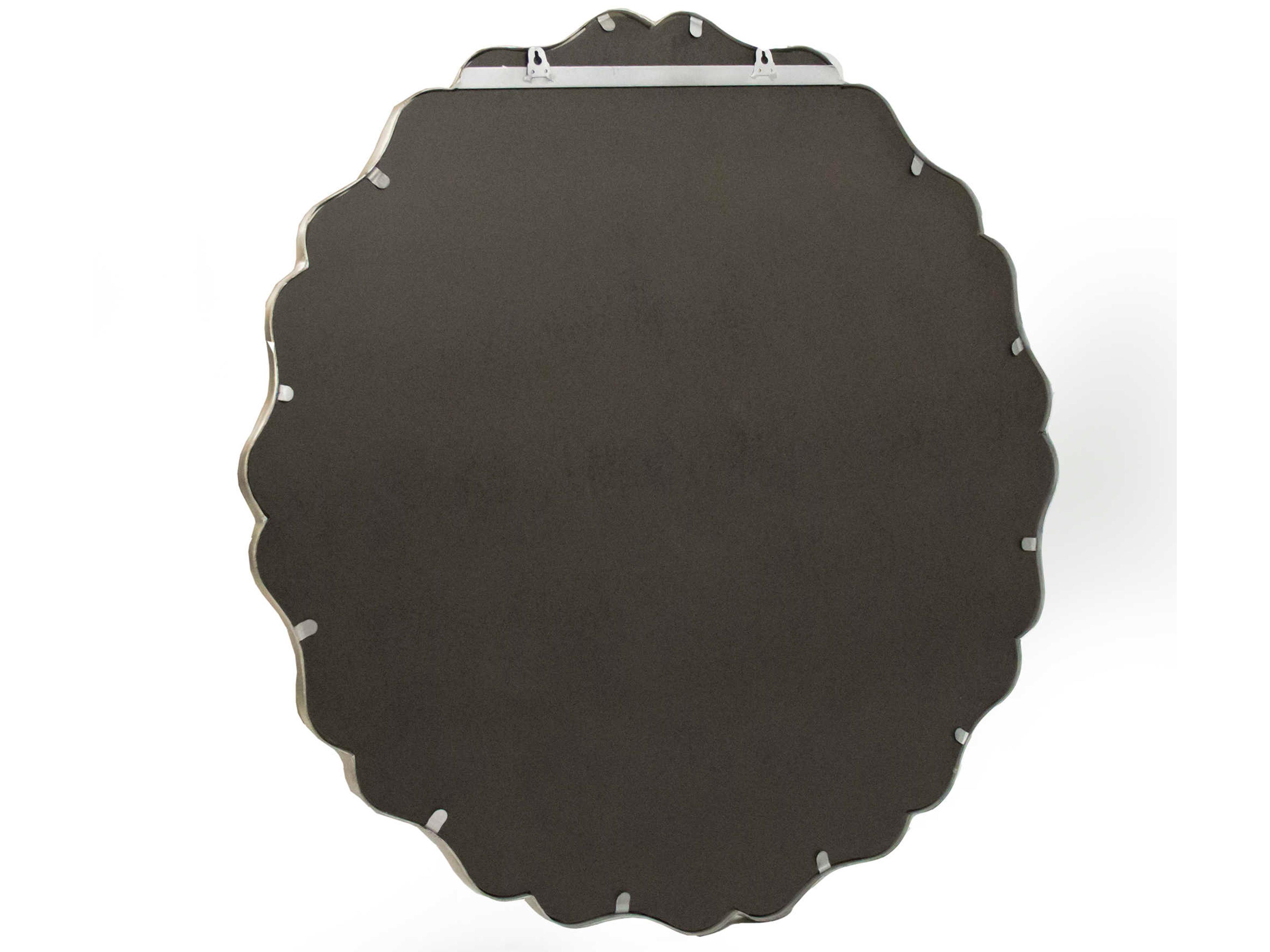 Zentique Agape Distressed Silver Round Wall Mirror
