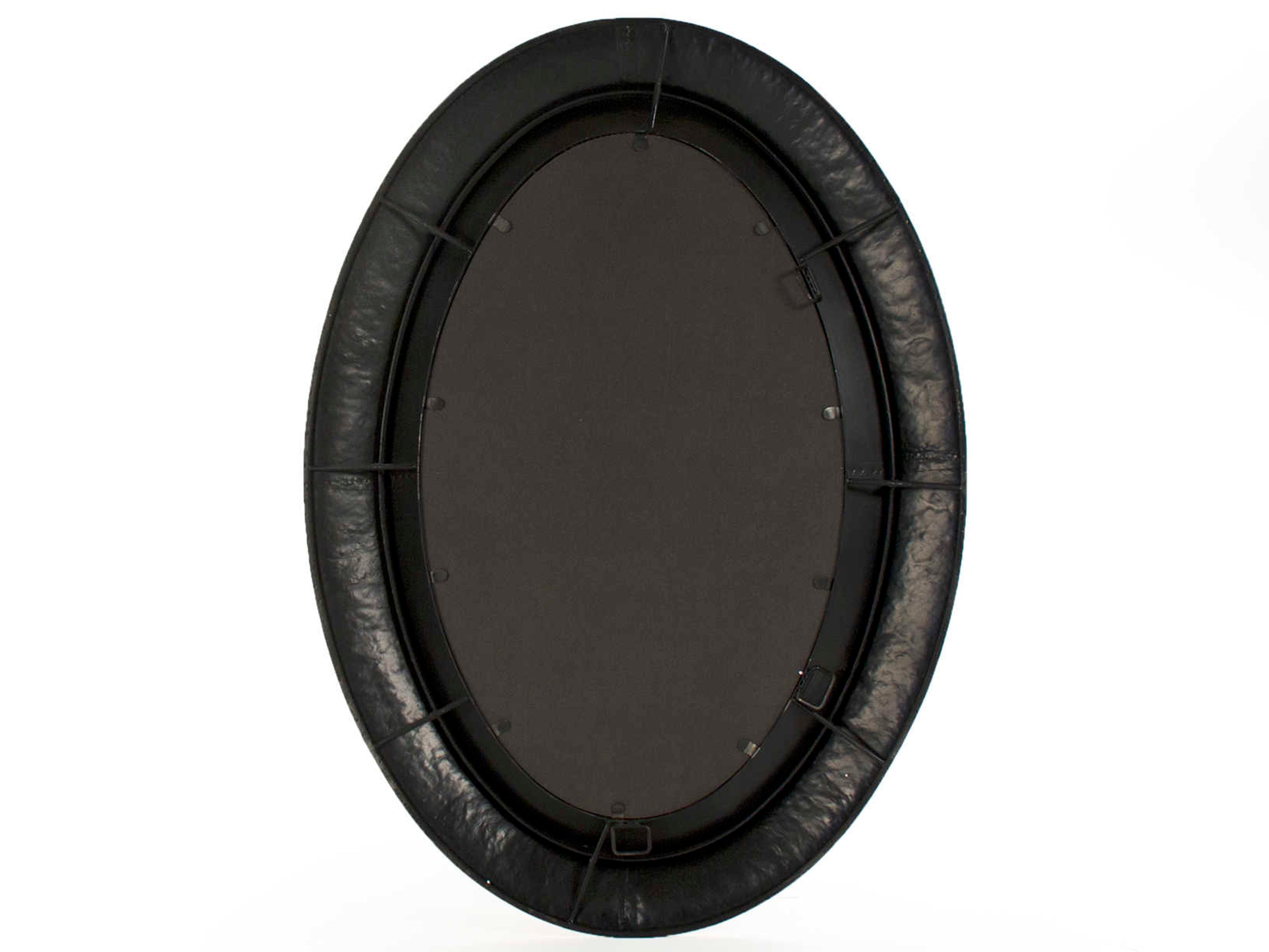 Zentique Jenna Distressed Gold Oval Wall Mirror