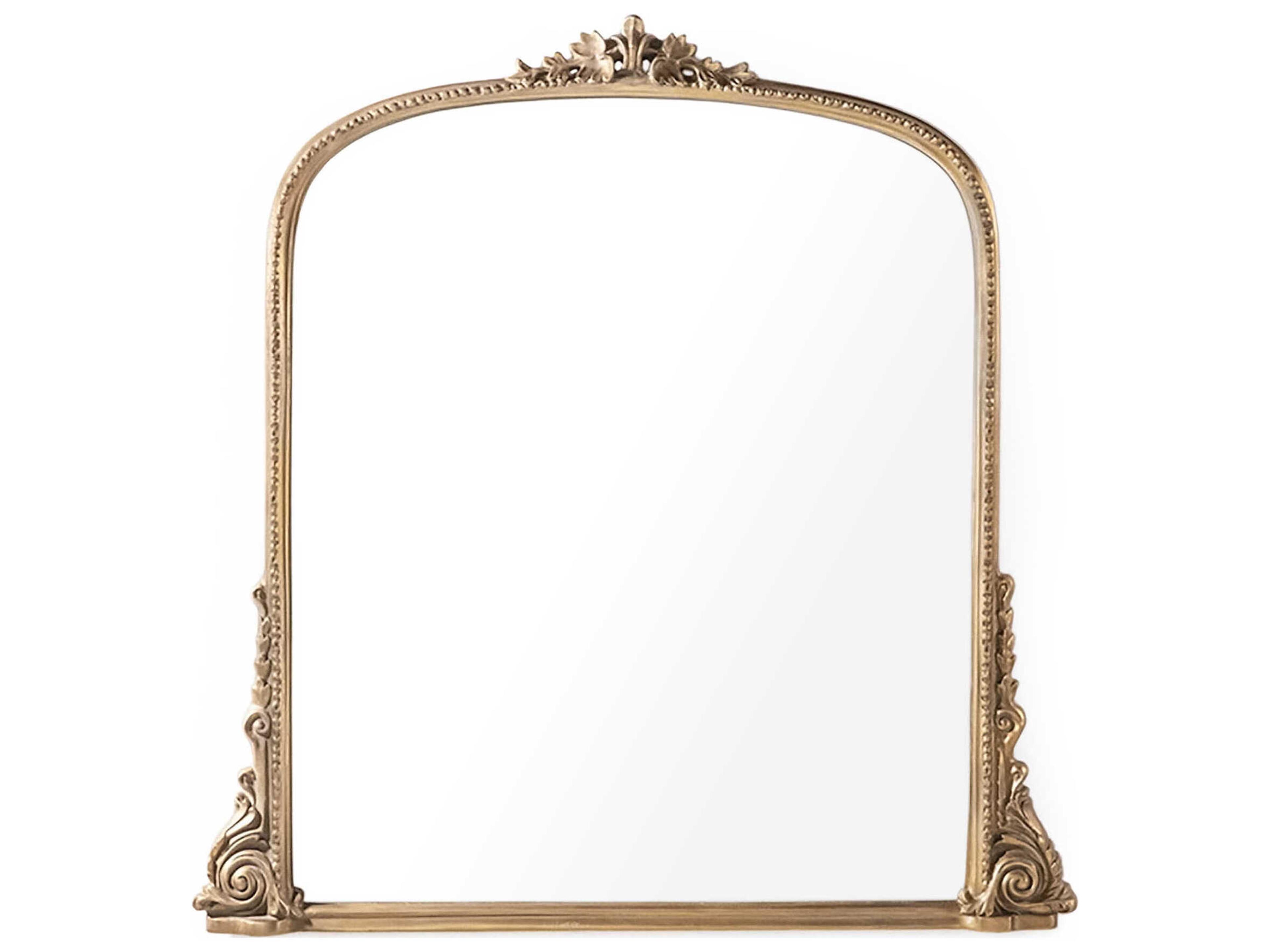 Jules Distressed Gold Wall Mirror Vertical