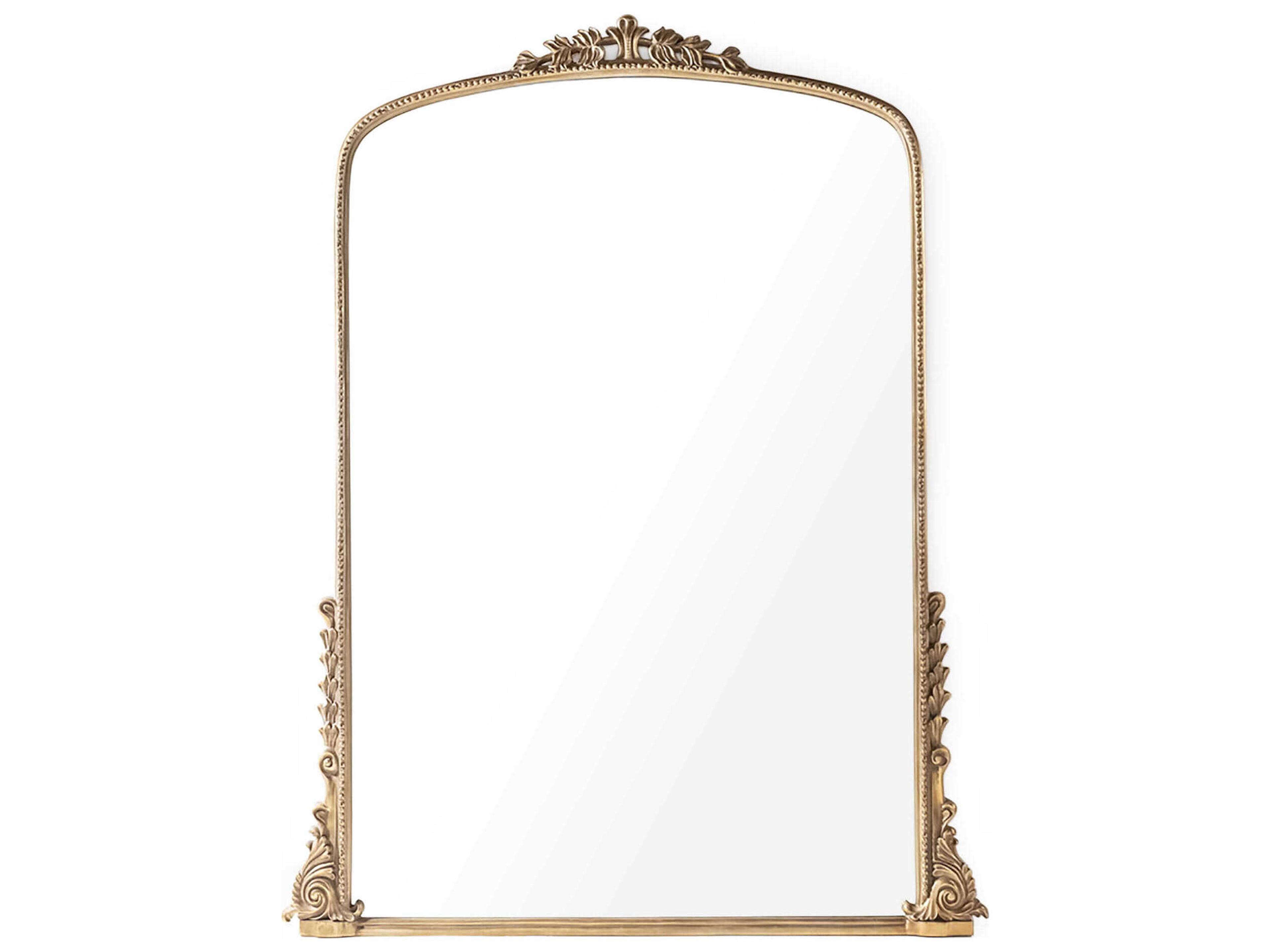 Jules Distressed Gold Wall Mirror Vertical