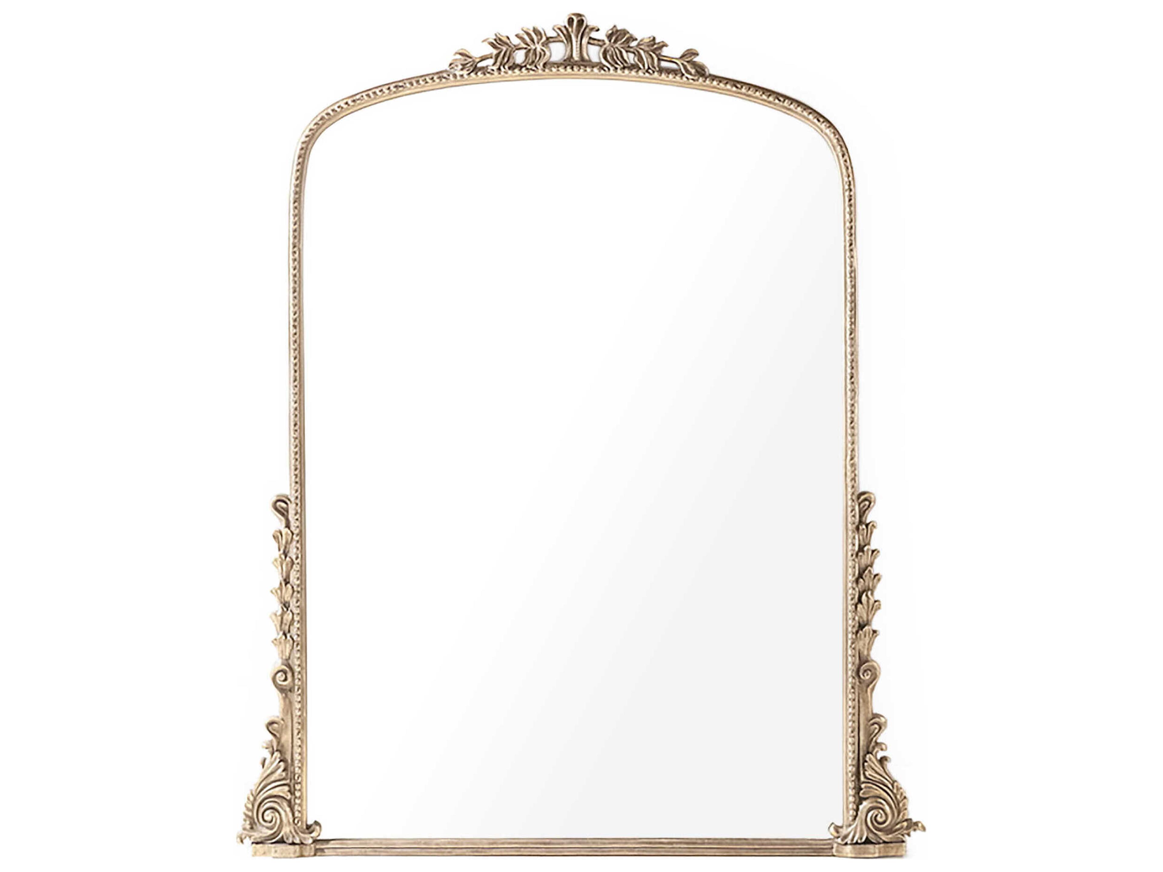 Jules Distressed Gold Wall Mirror Vertical