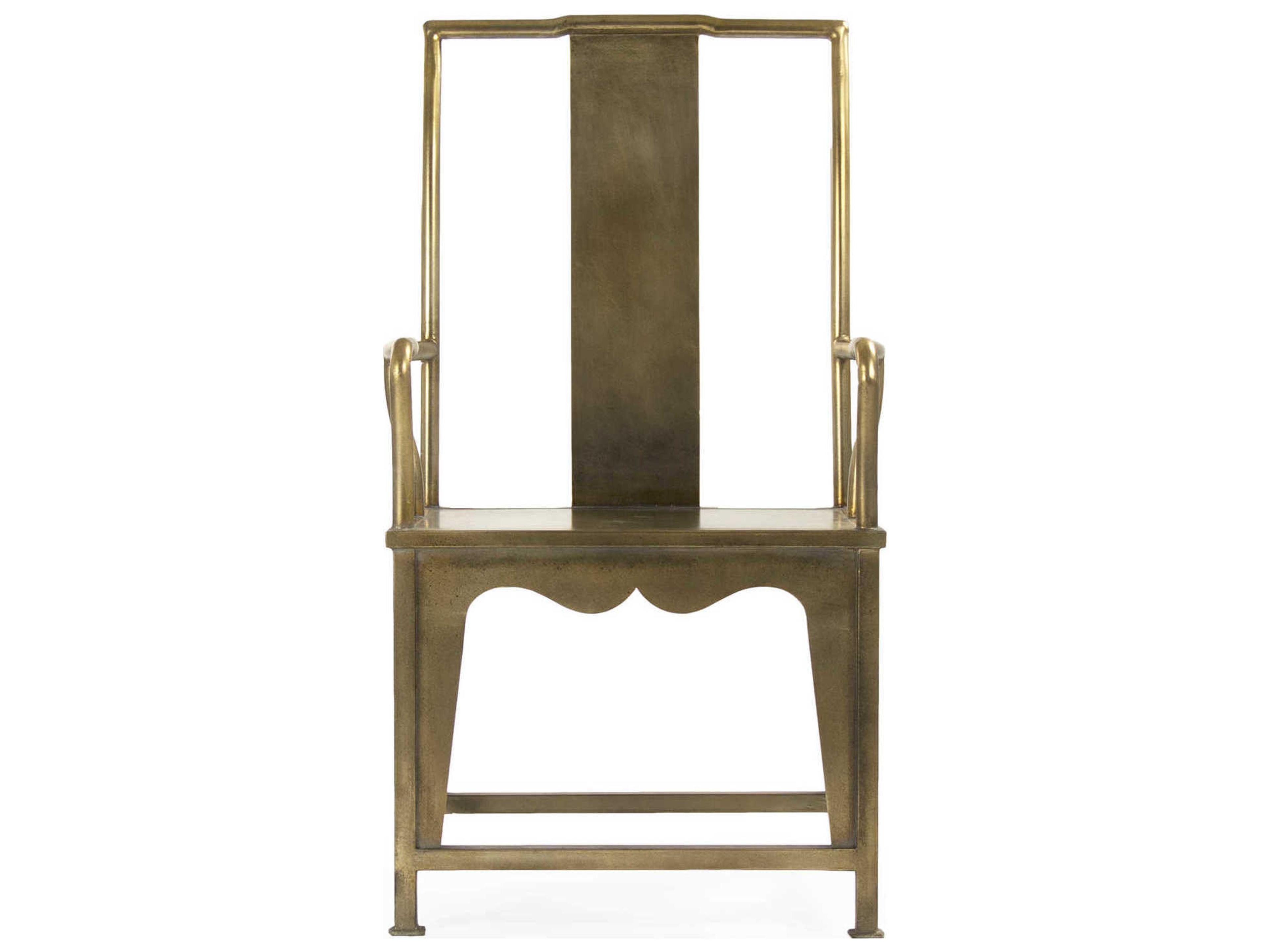 Zentique Gold Arm Dining Chair