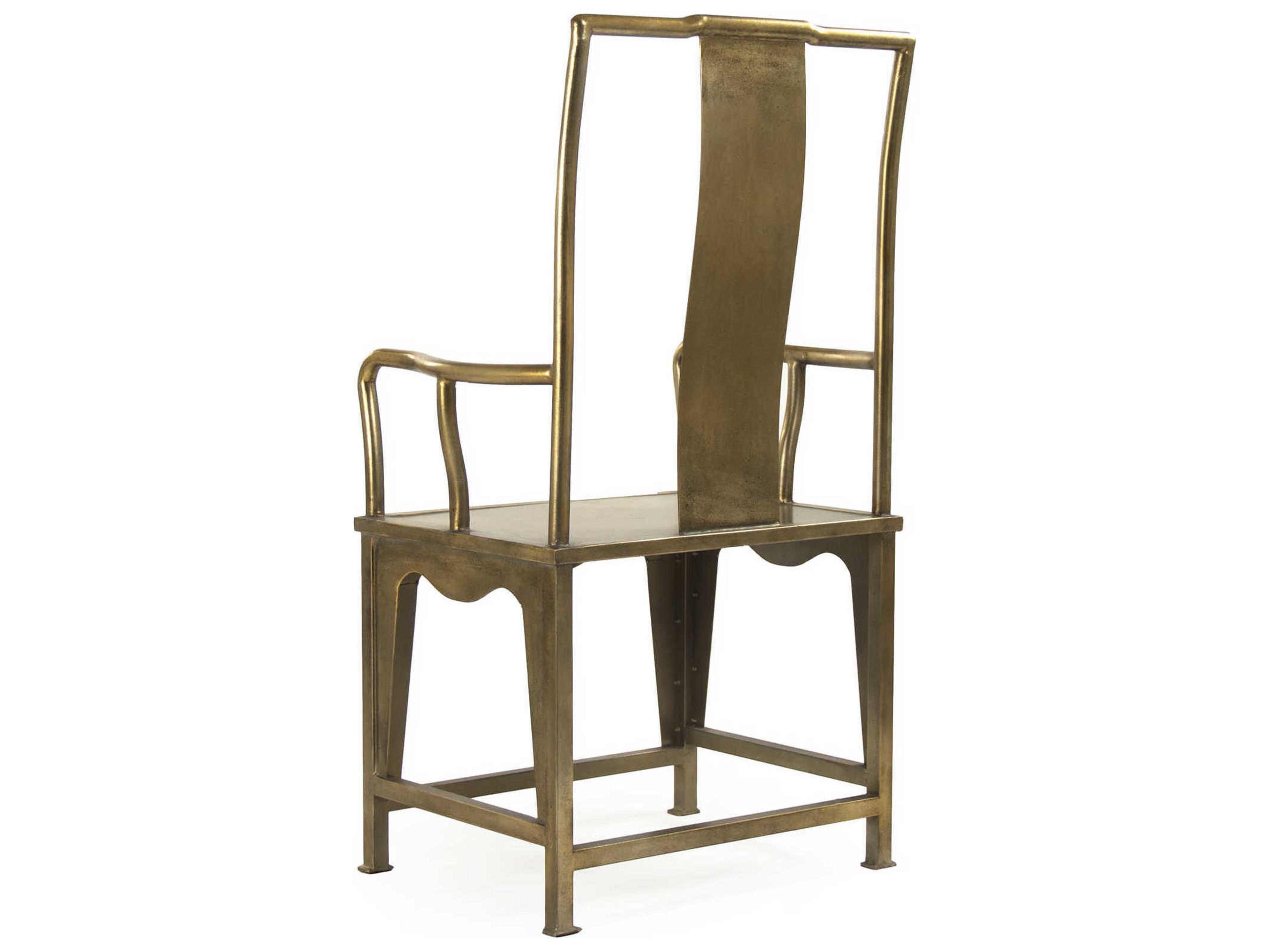 Zentique Gold Arm Dining Chair