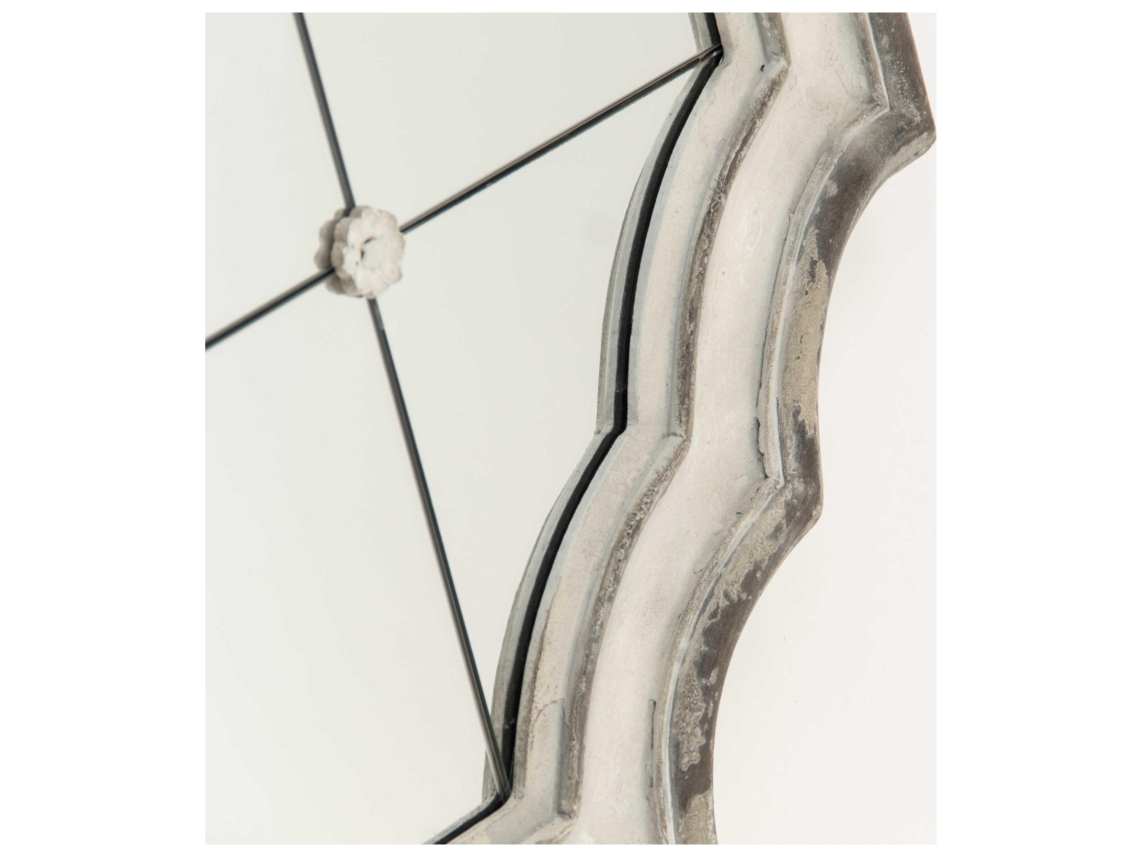 Zentique Troncon Distressed Ivory Wall Mirror