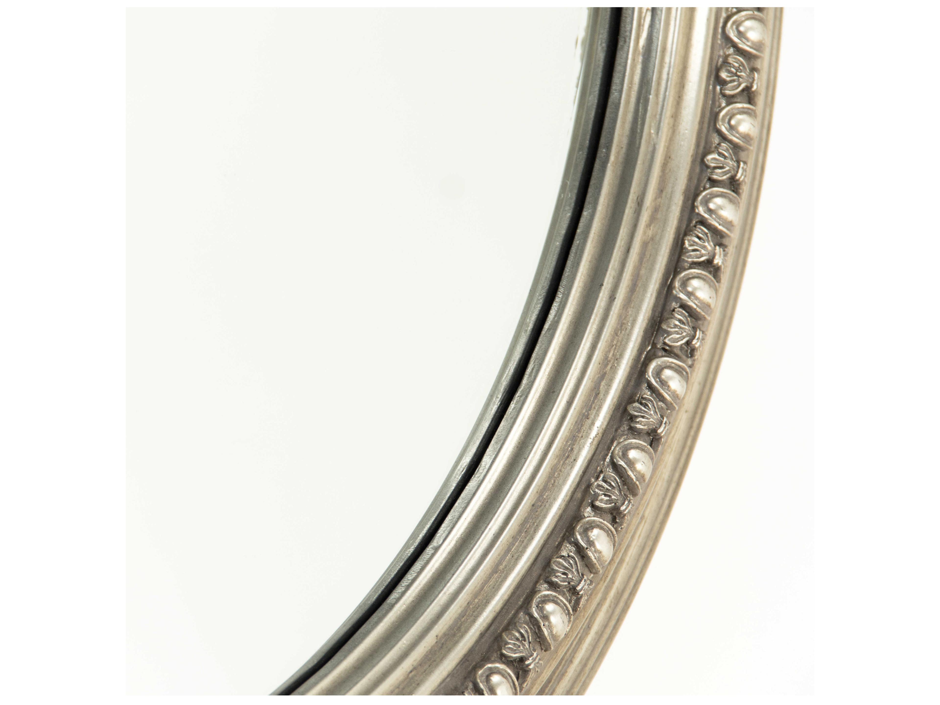 Zentique Ecran Distressed Silver Round Wall Mirror