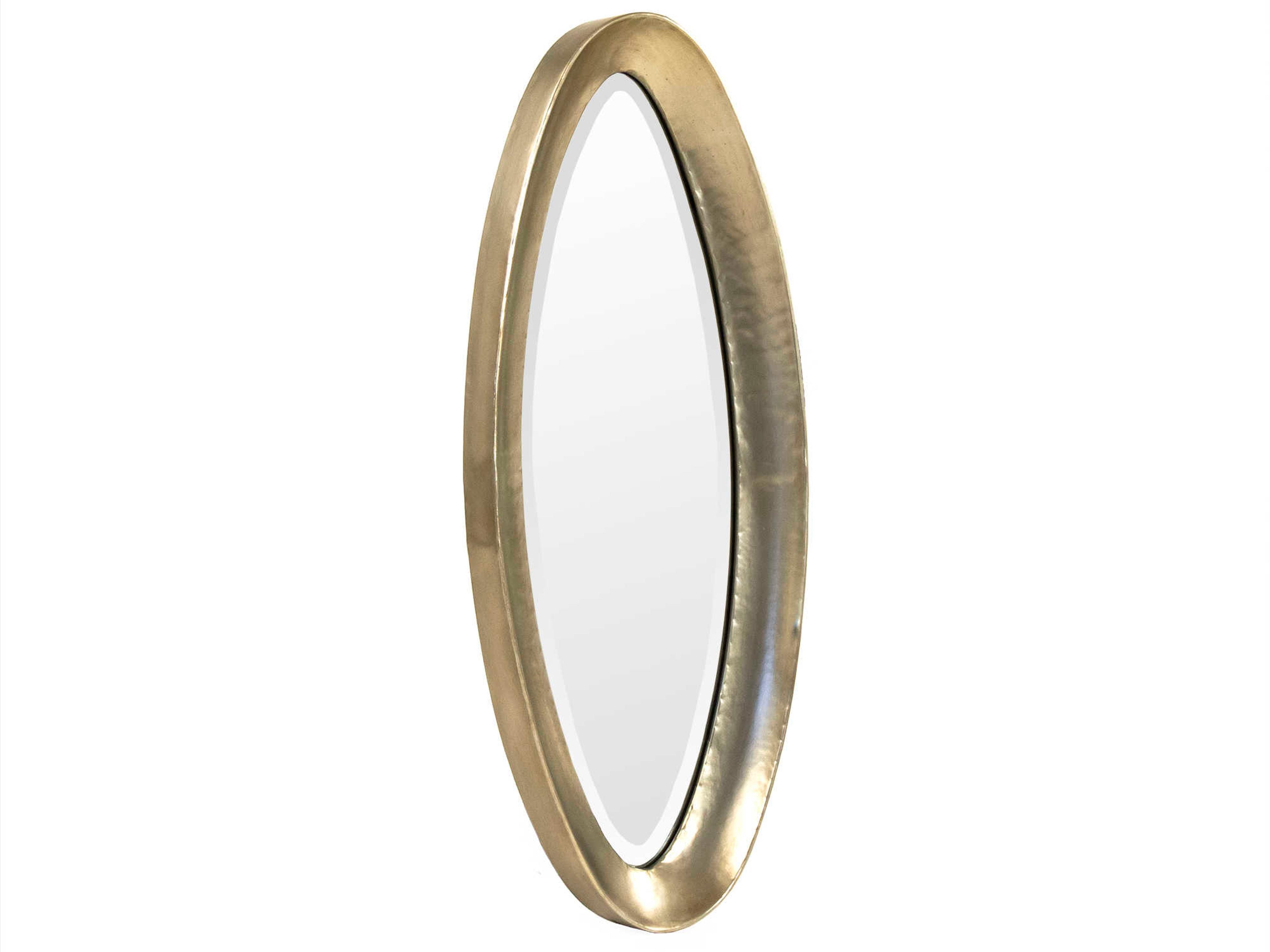 Zentique Ida Pale Gold Oval Wall Mirror