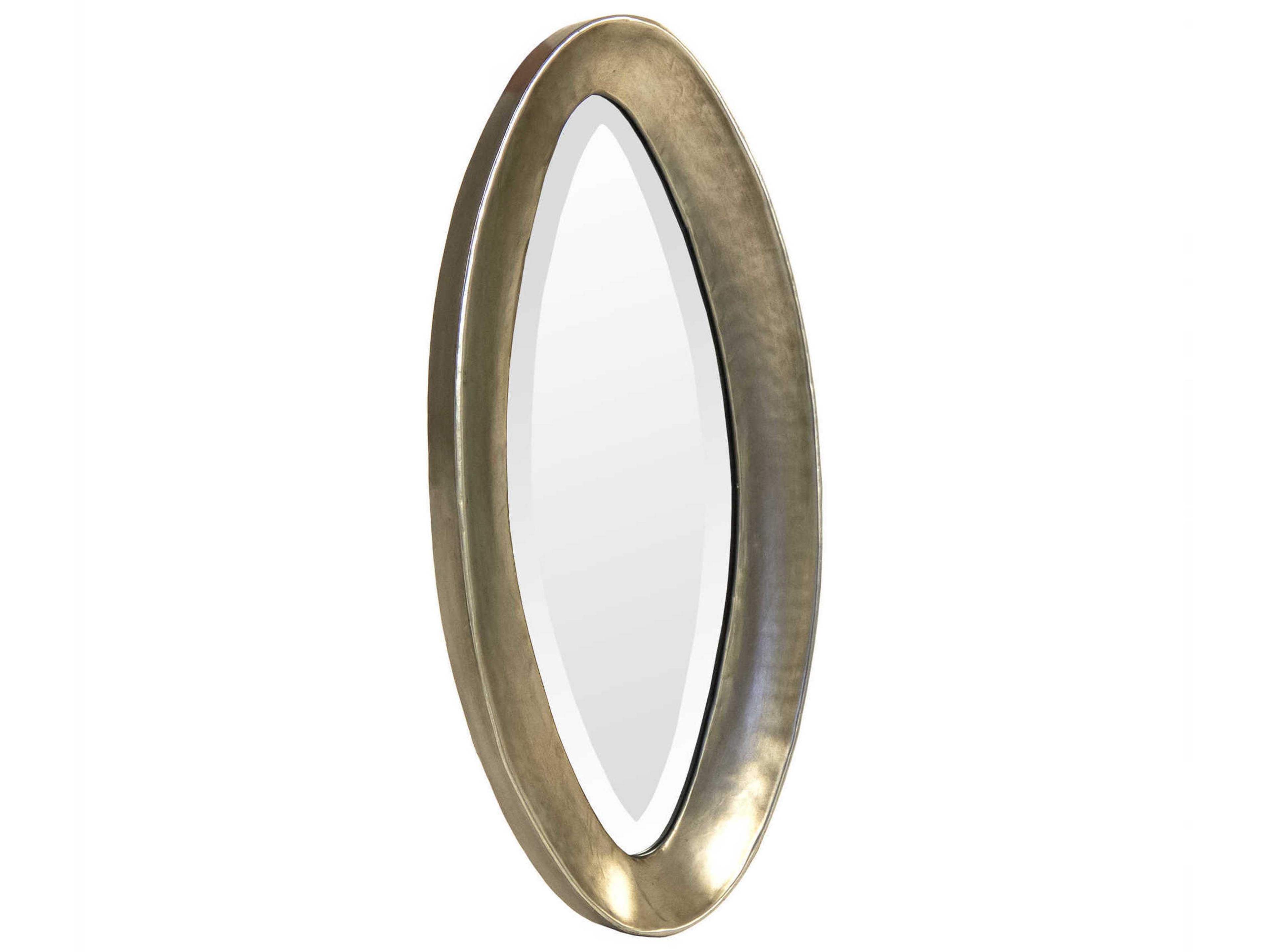 Zentique Ida Pale Gold Oval Wall Mirror