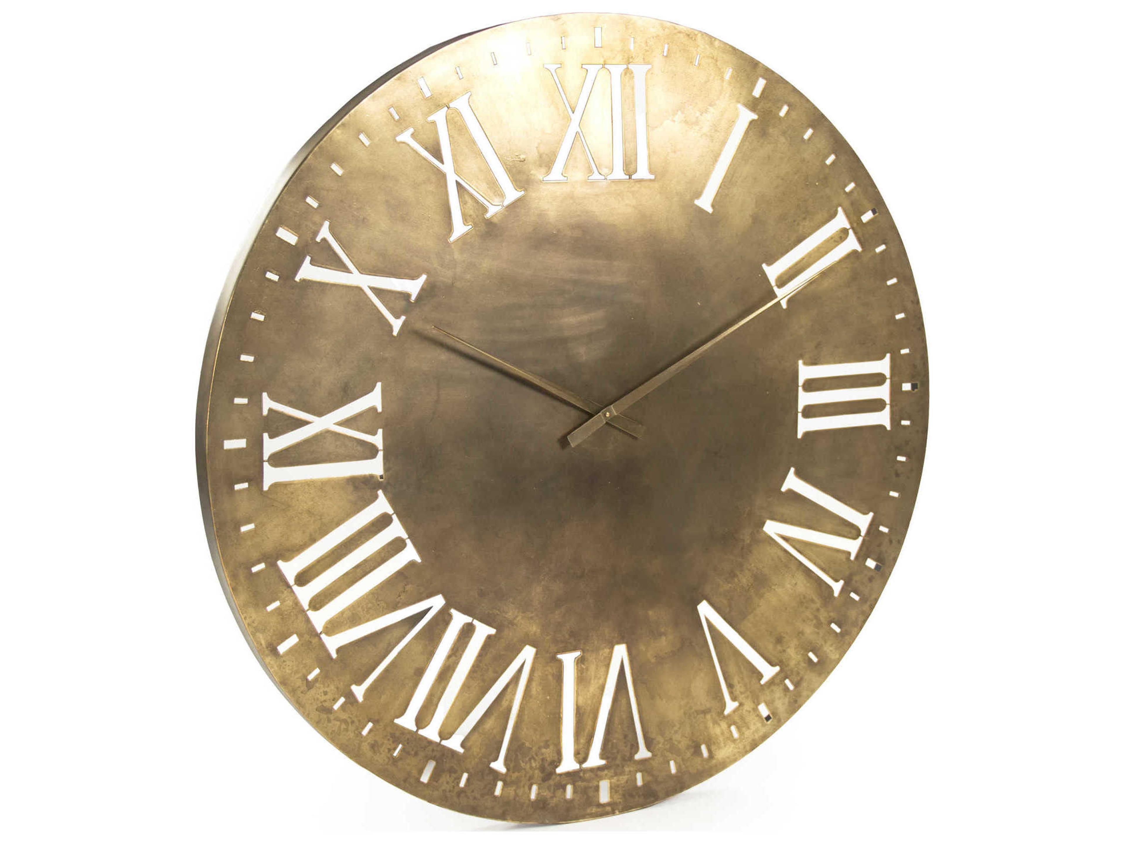 Zentique Distressed Gold Laure Wall Clock