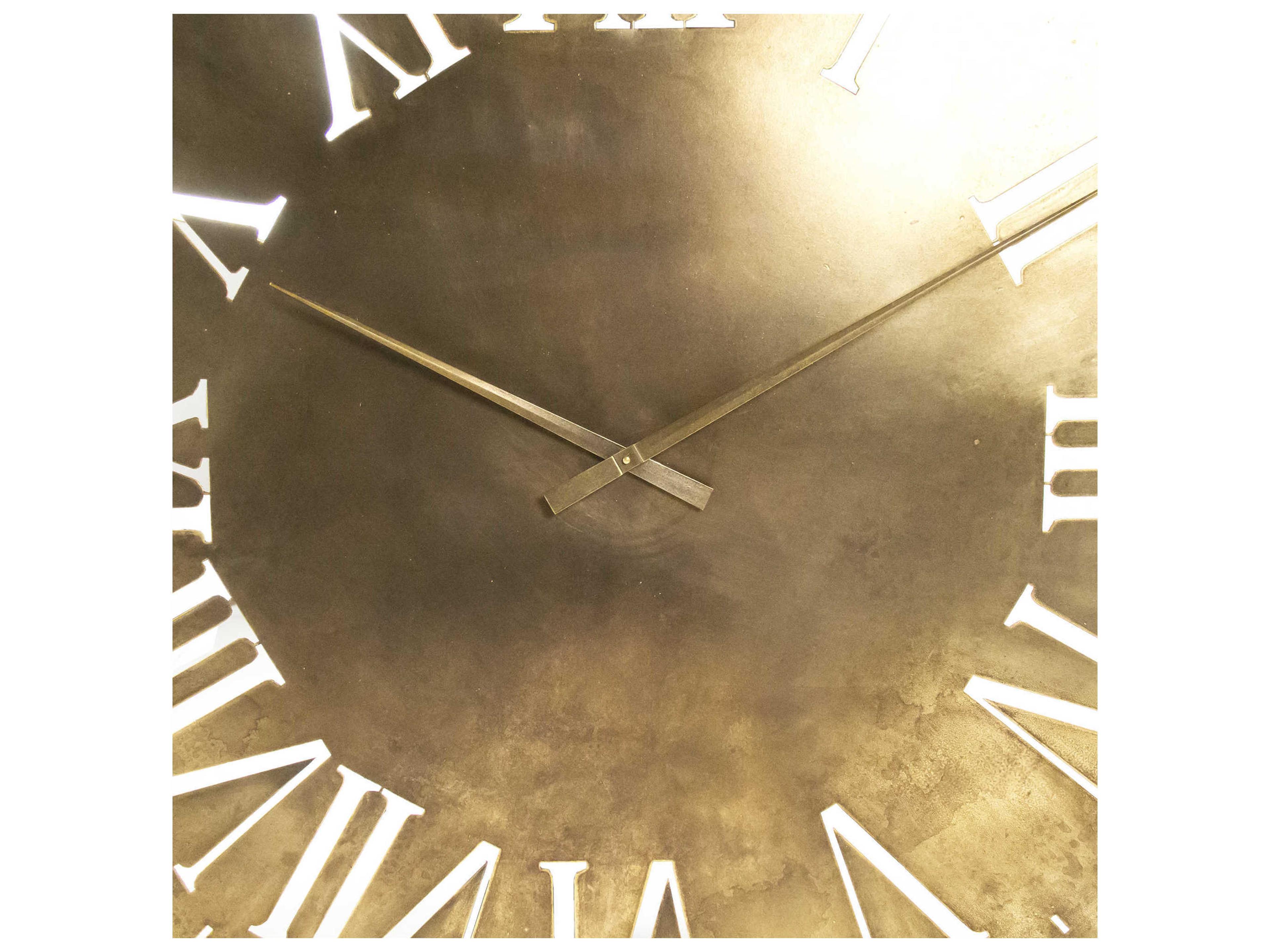 Zentique Distressed Gold Laure Wall Clock
