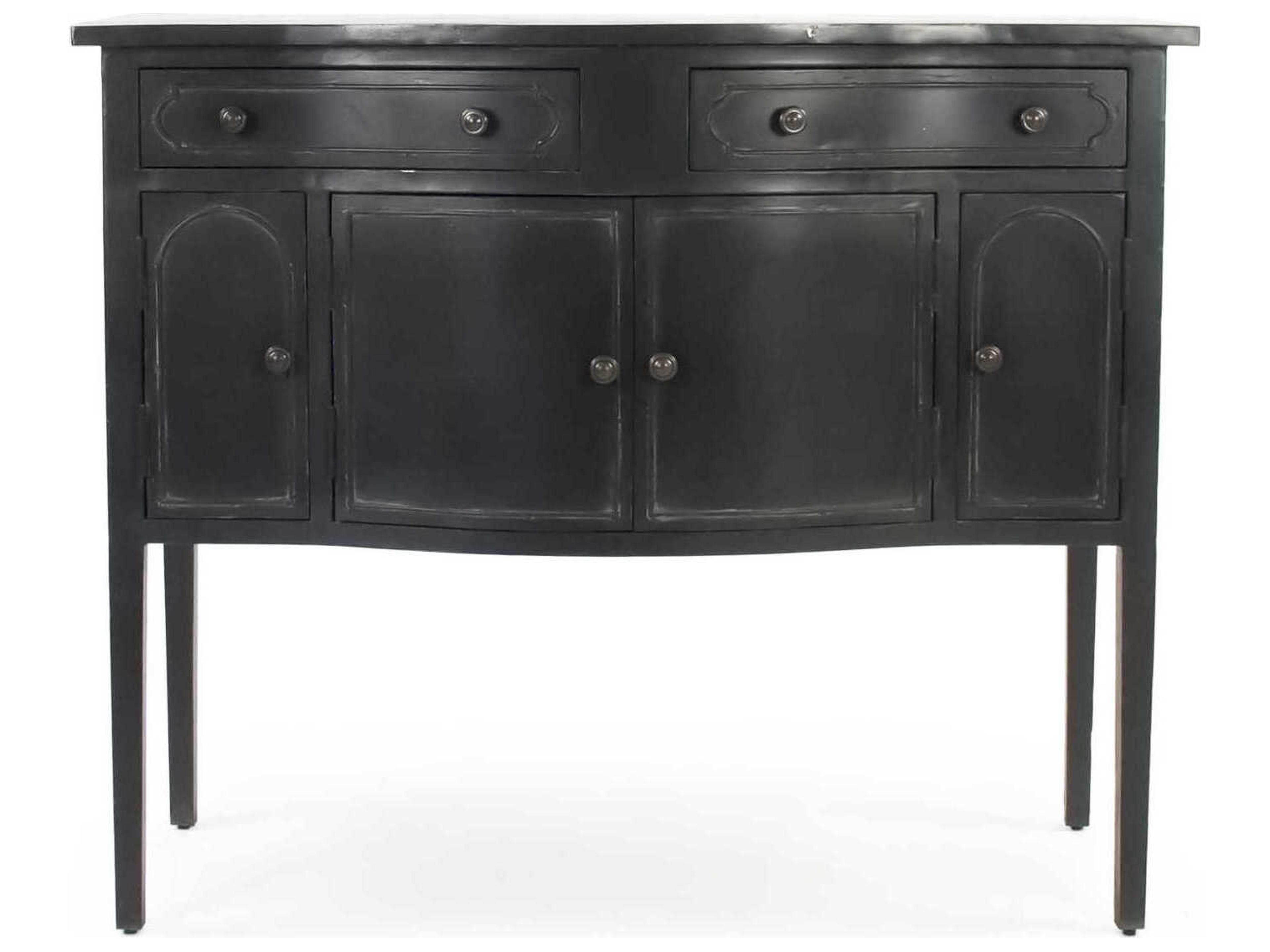 Zentique Corbyn Rectangular Metal Antique Black Console Table