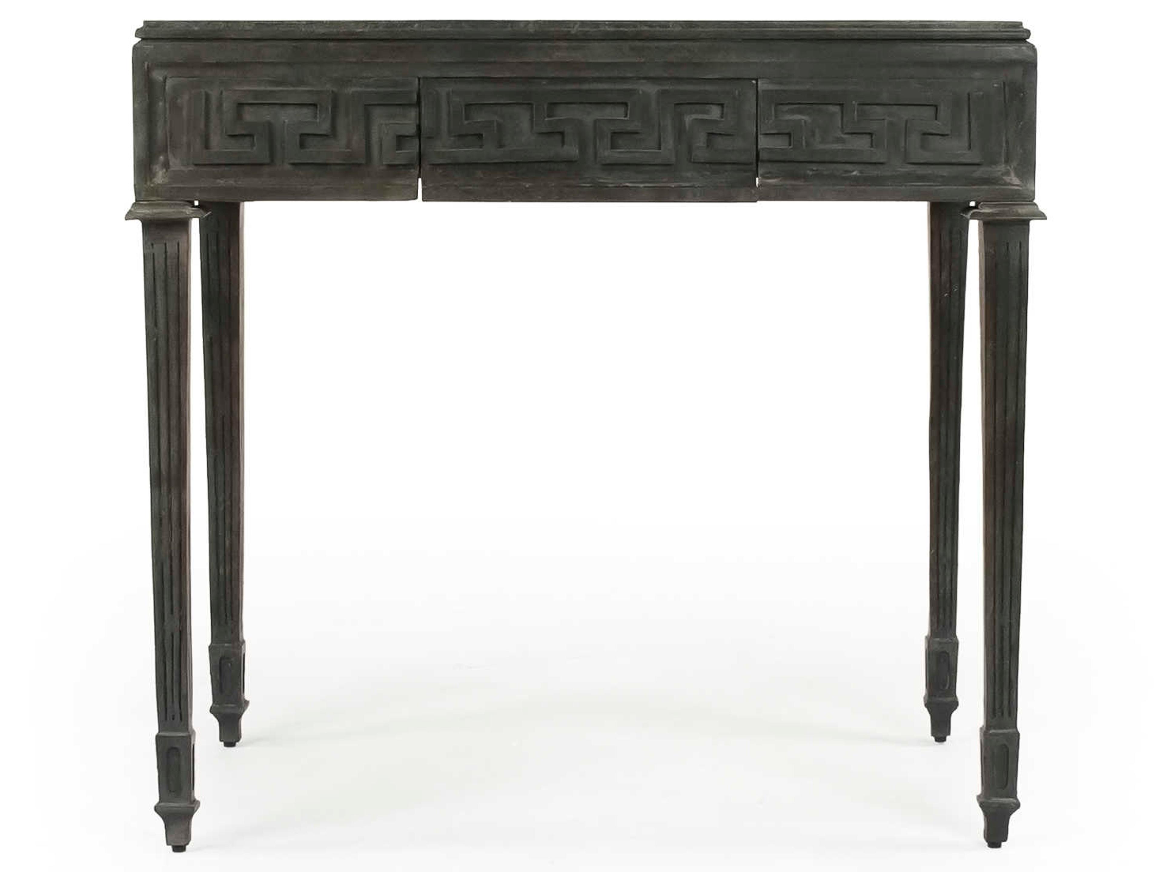 Zentique Rectangular Metal Charcoal End Table