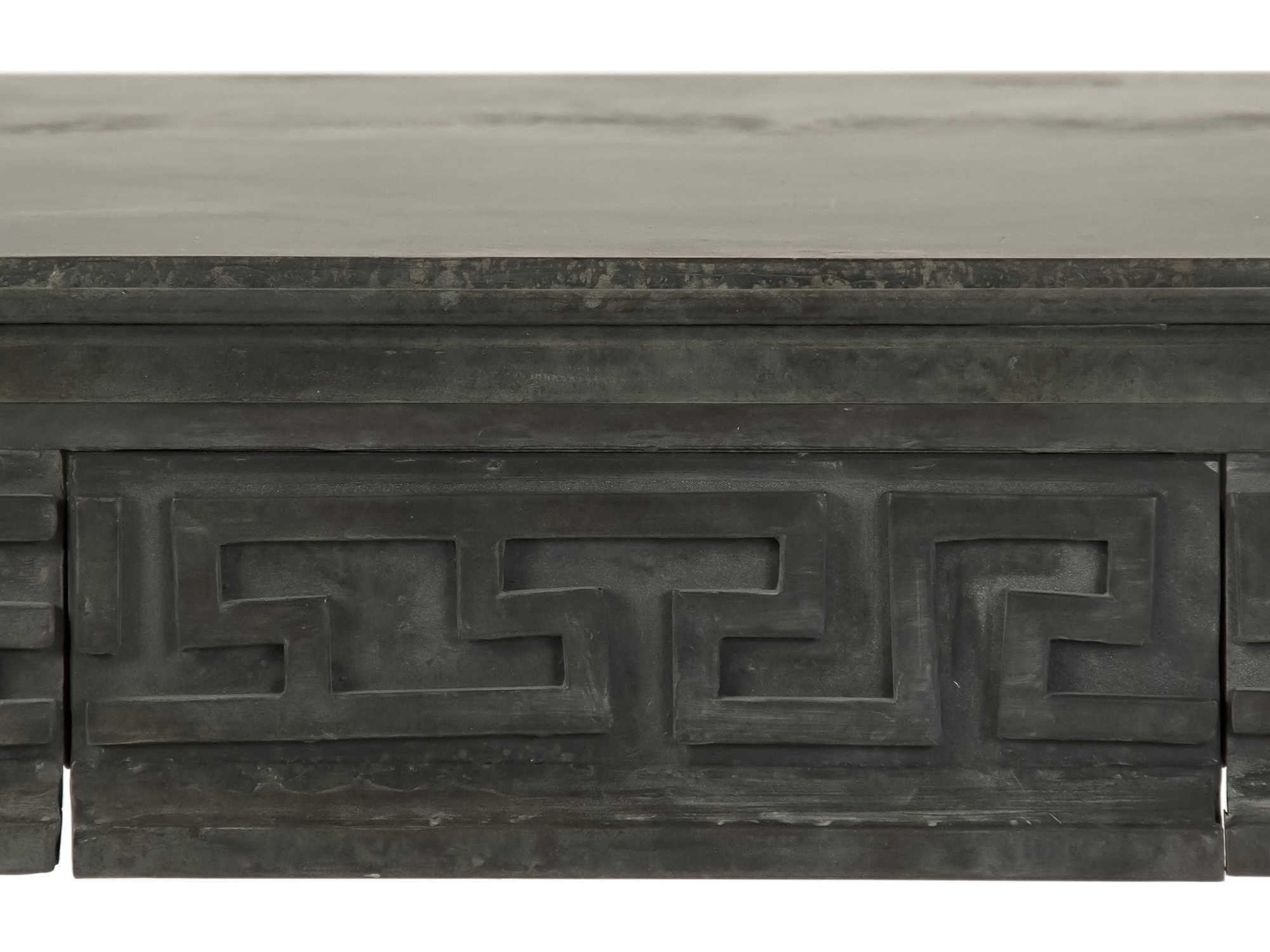 Zentique Rectangular Metal Charcoal End Table