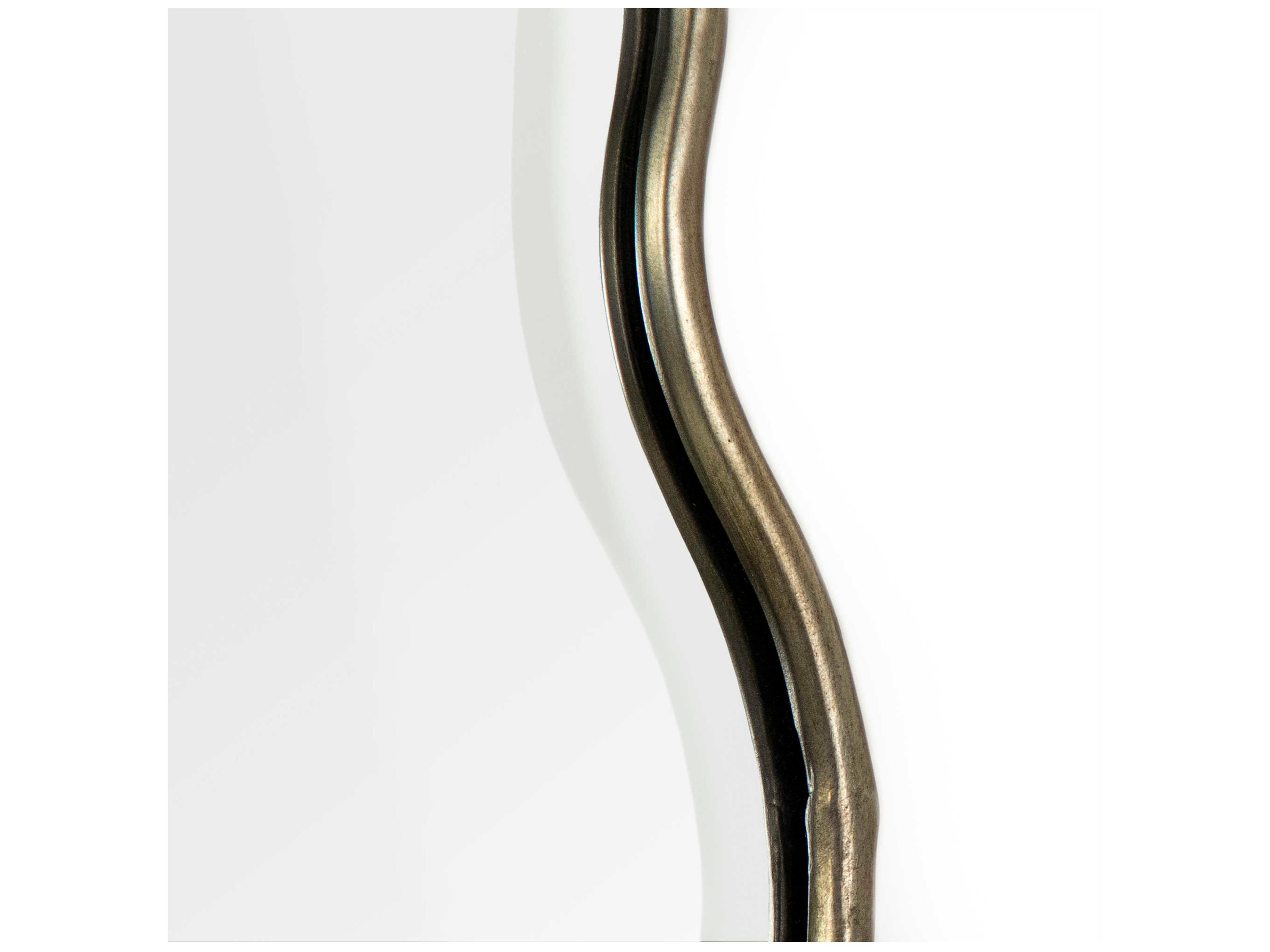 Zentique Odette Distressed Light Gold Oval Wall Mirror