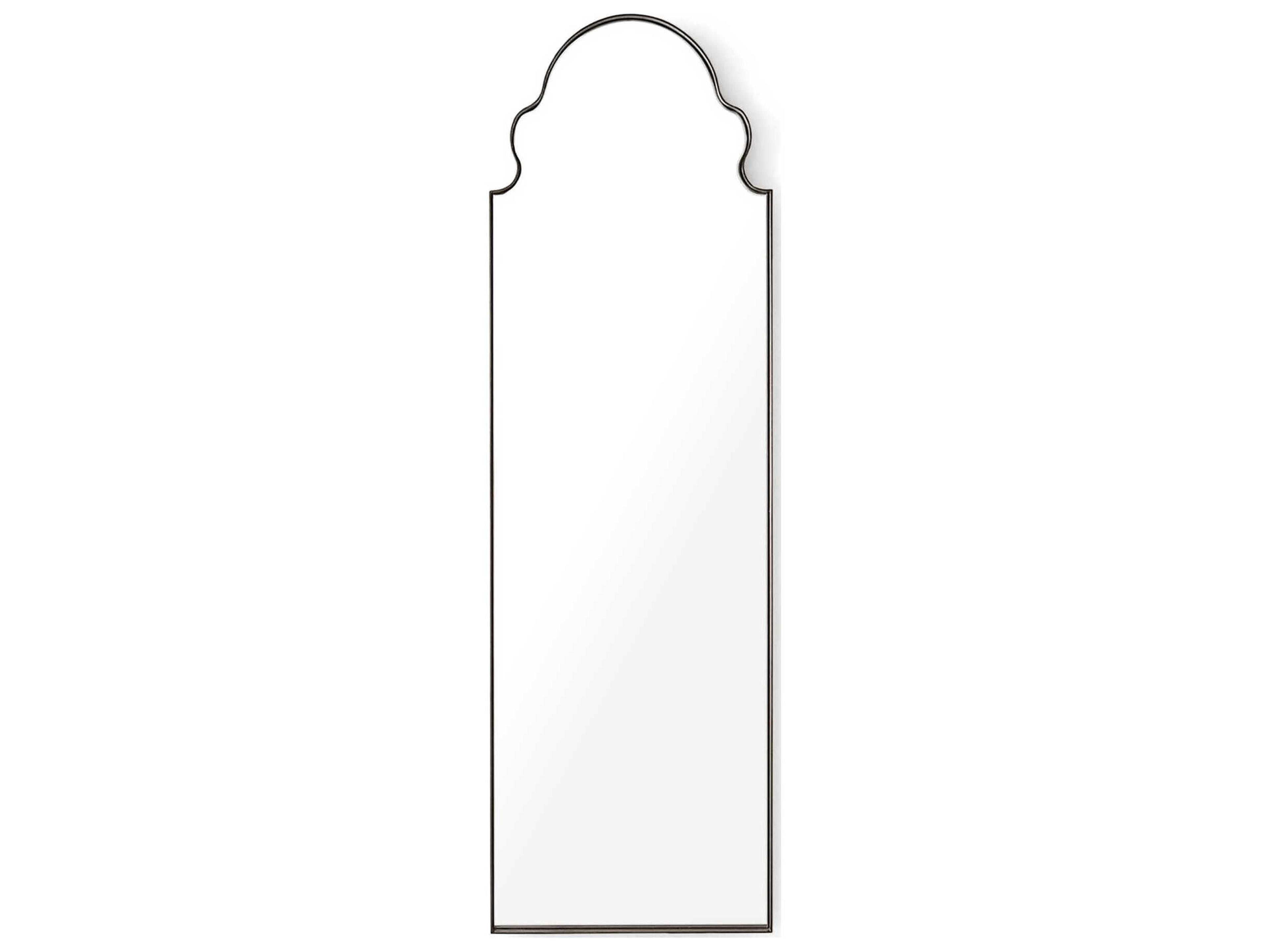 Phillipa Distressed Black Wall Mirror Vertical