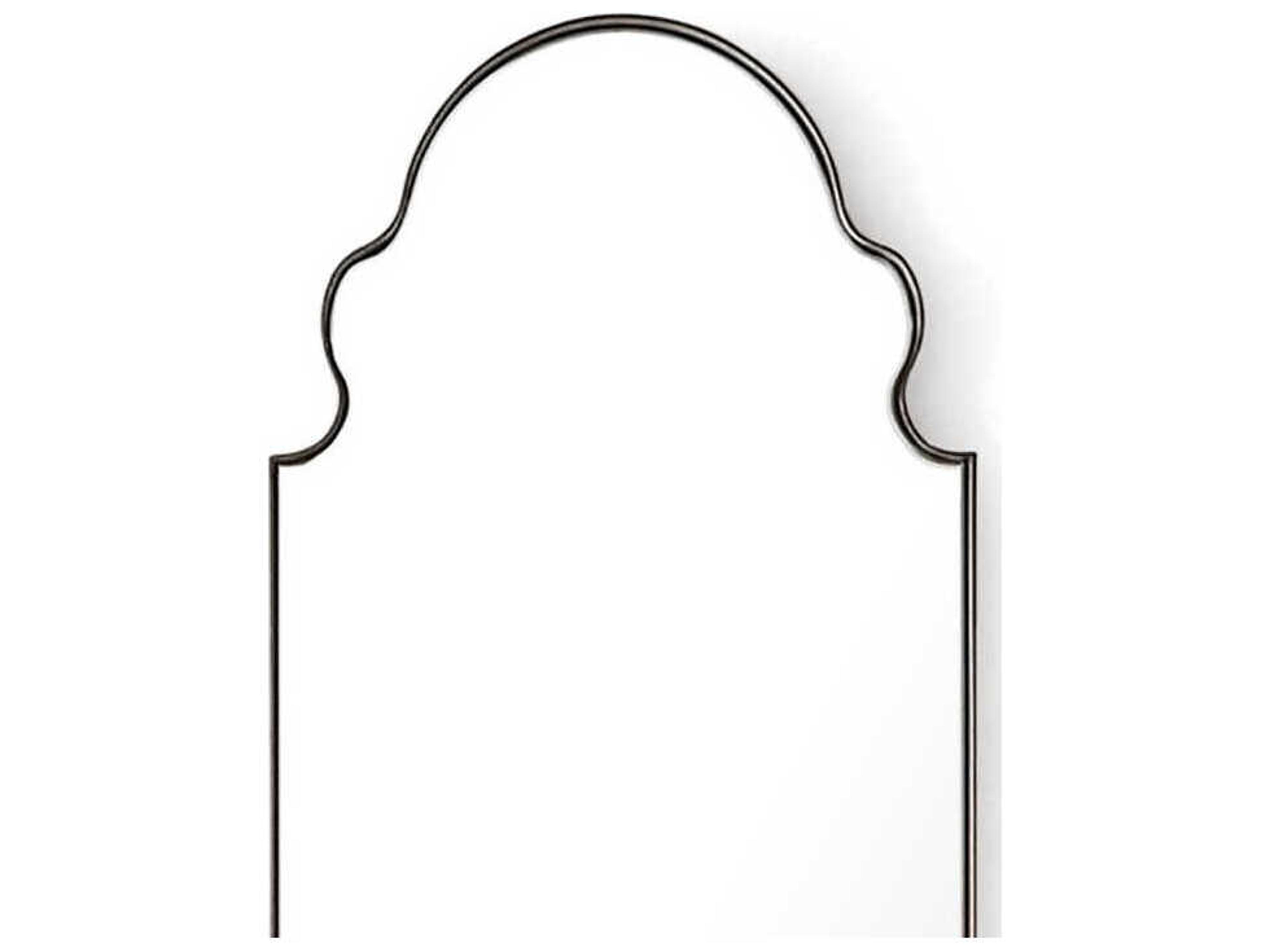 Zentique Phillipa Distressed Black Wall Mirror Vertical