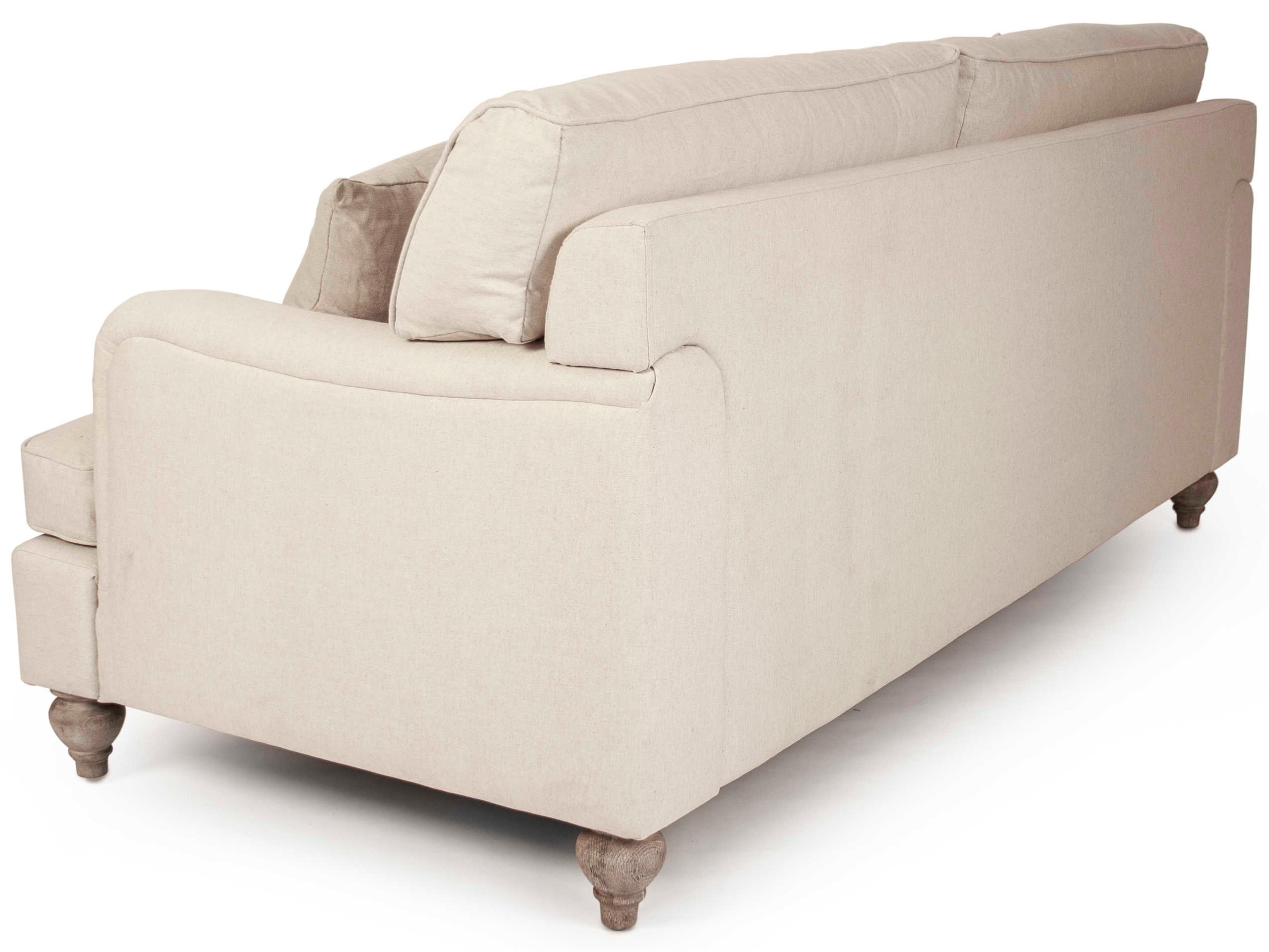 Zentique Cream Cotton Upholstered Sofa