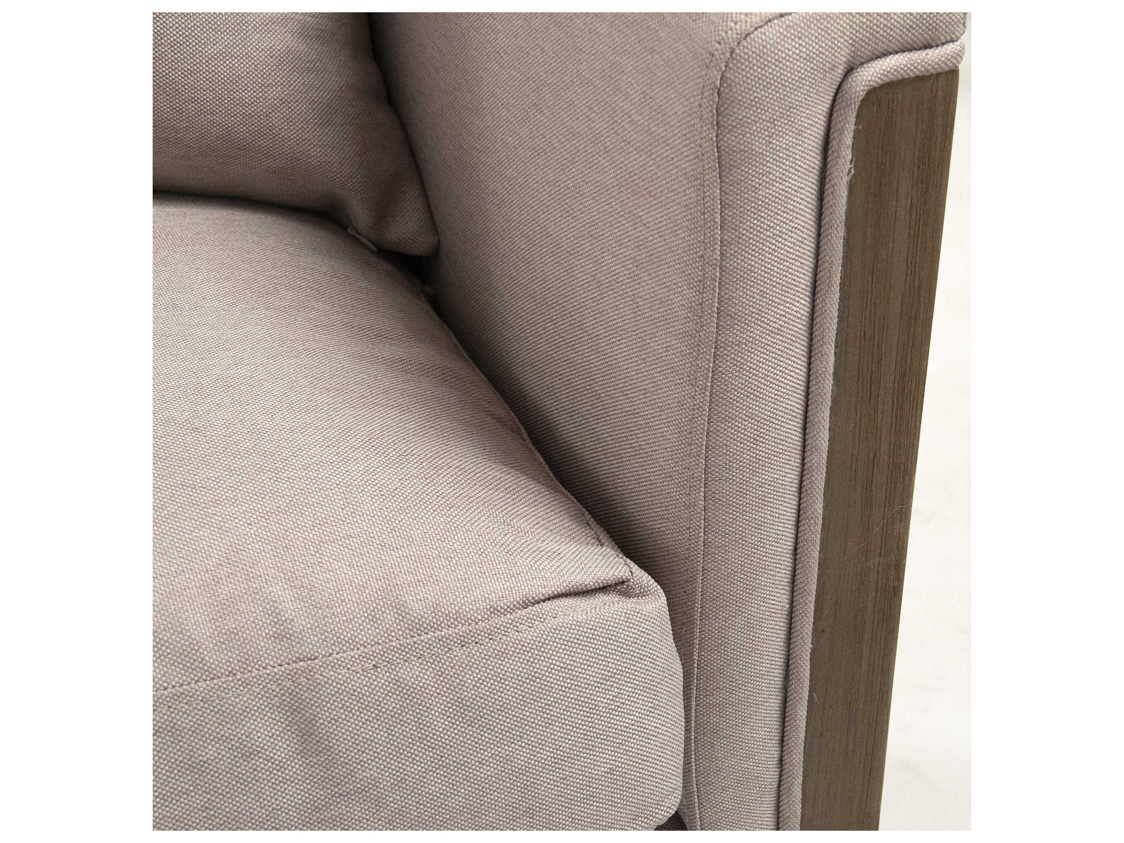 Zentique Natural Beech Taupe Cotton Gray Upholstered Sofa