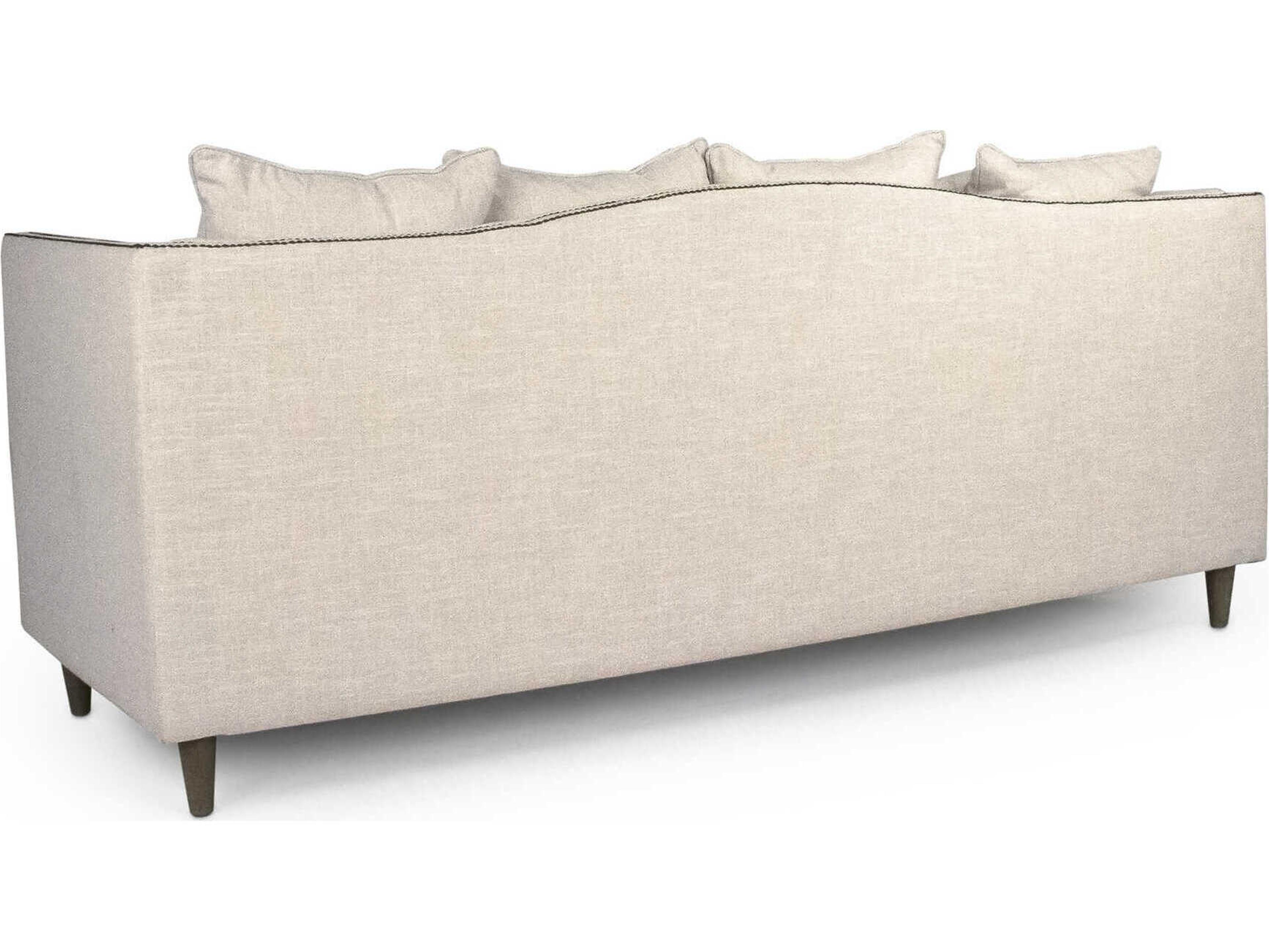 Zentique Natural Beech Light Beige Cotton Upholstered Sofa