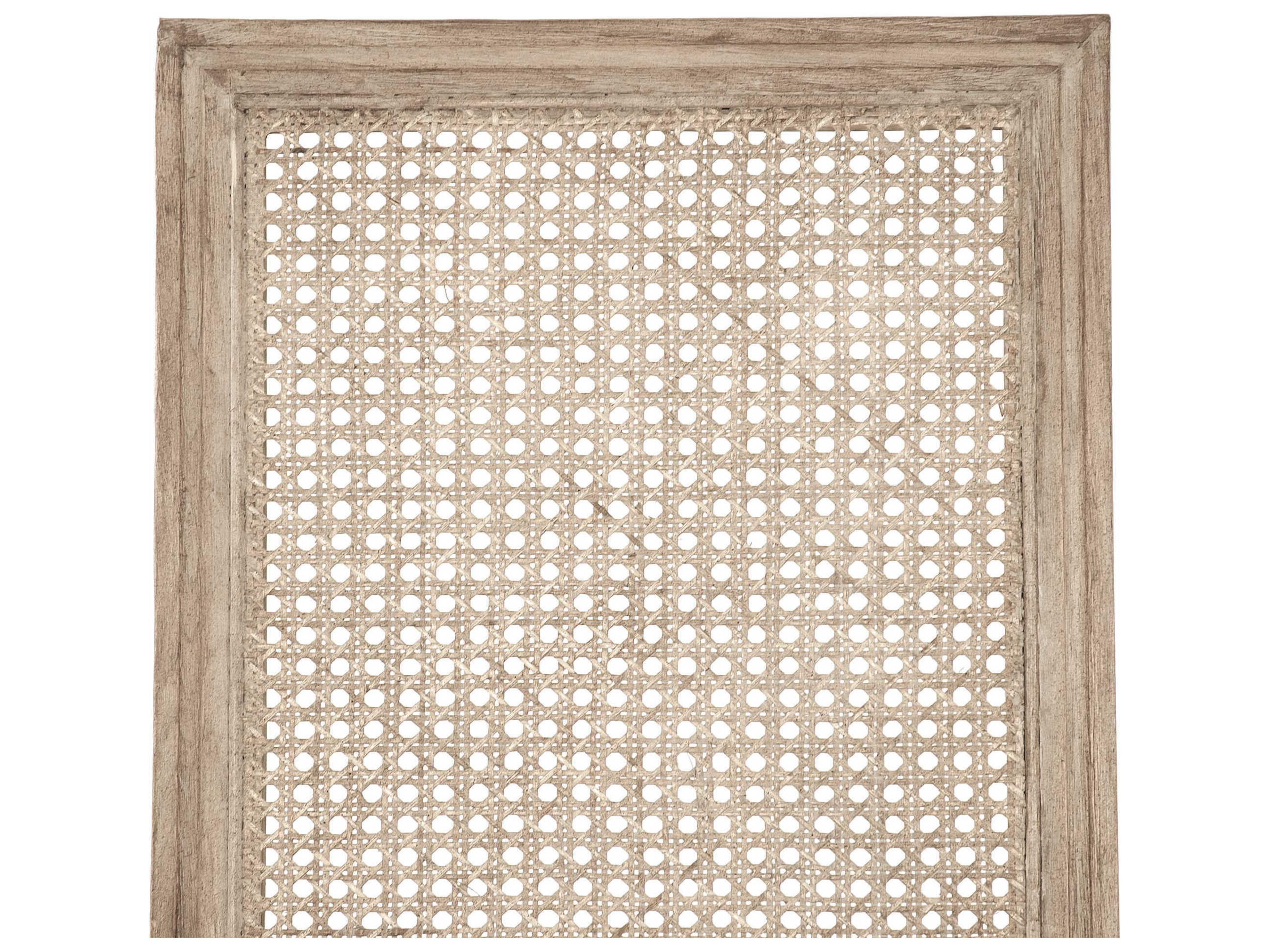 Zentique Louis Oak Wood Beige Upholstered Side Dining Chair